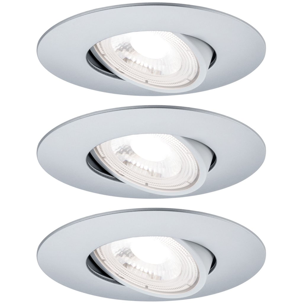 Paulmann LED Einbauleuchte, 3er-Set, LED fest integriert, Ø 8,2 cm