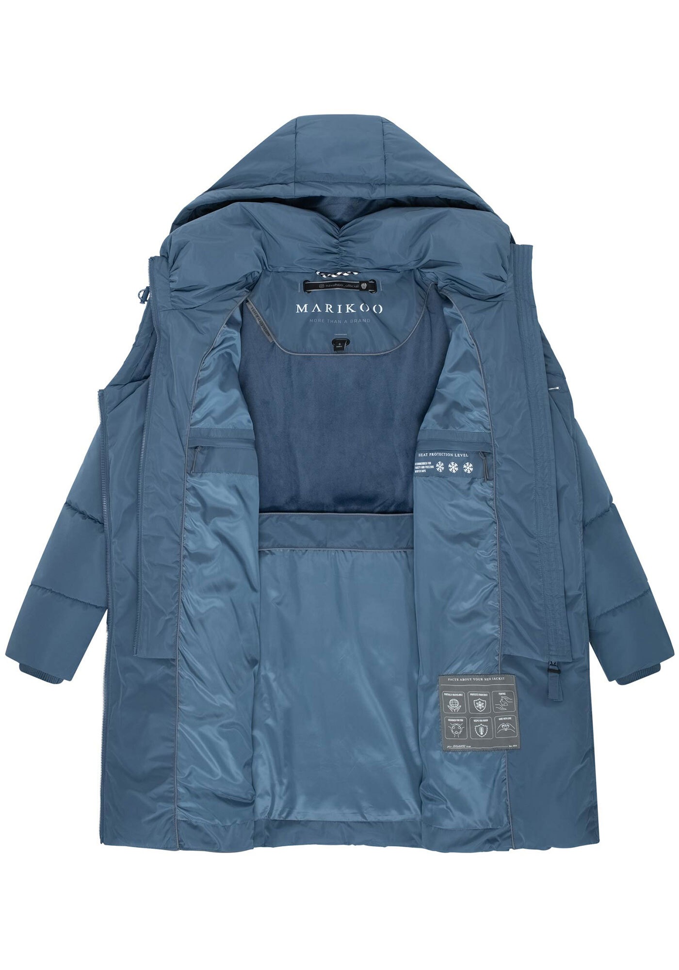 Marikoo Winterjacke »Virenaa«, mit extra hohem Kragen und warmem Fleecefutter