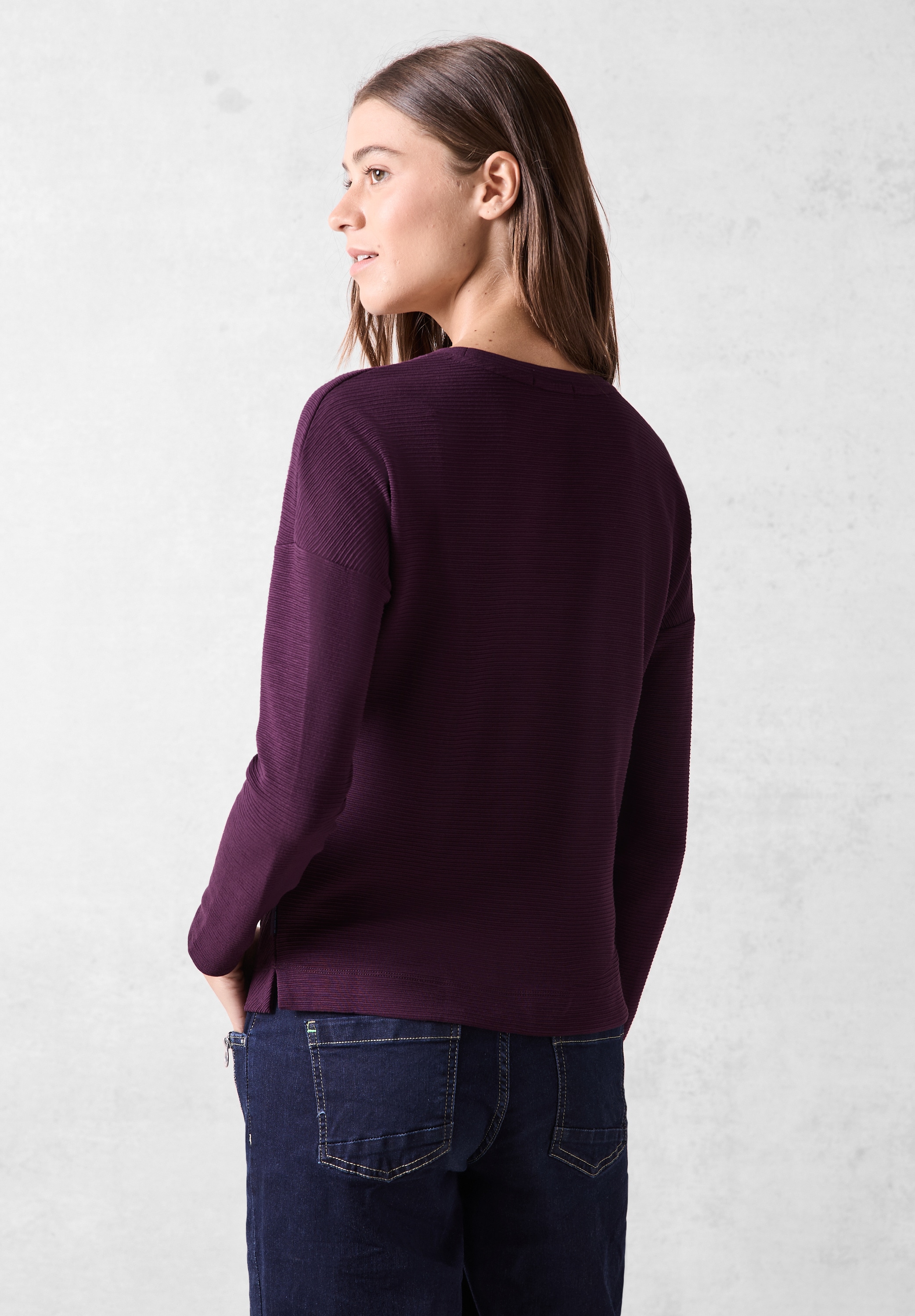 Cecil Langarmshirt, mit Streifen-Struktur
