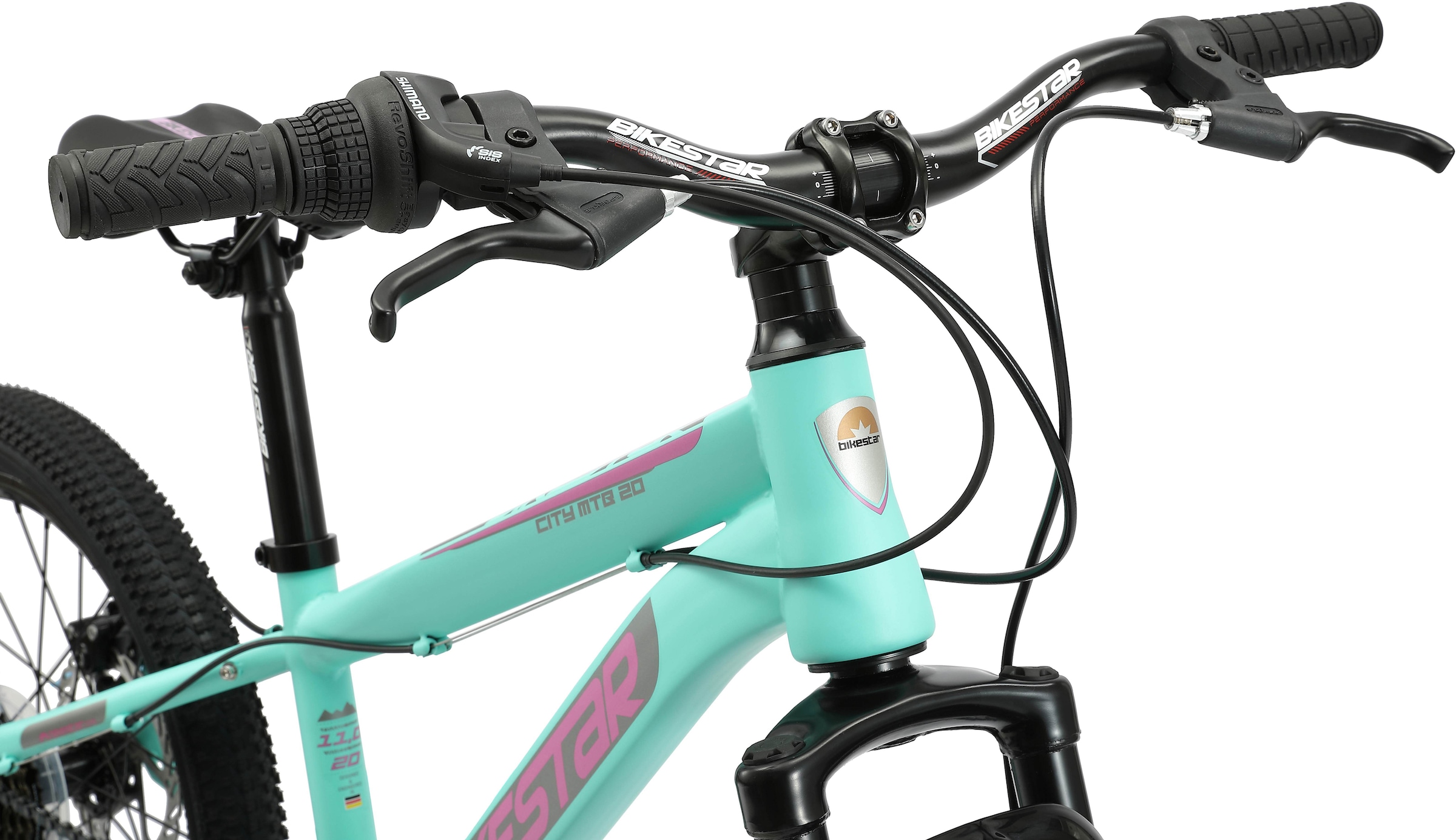 Bikestar Jugendfahrrad, 7 Gang, Shimano, RD-TY21 Schaltwerk, Kettenschaltung