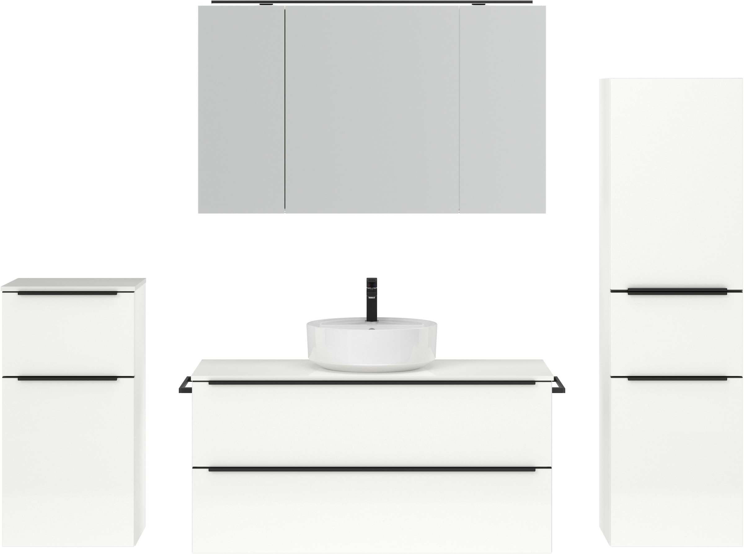 nobilia Badmöbel-Set "Alvene" vormontiert, mit Soft-Close, 4 Stk. tlg. günstig online kaufen