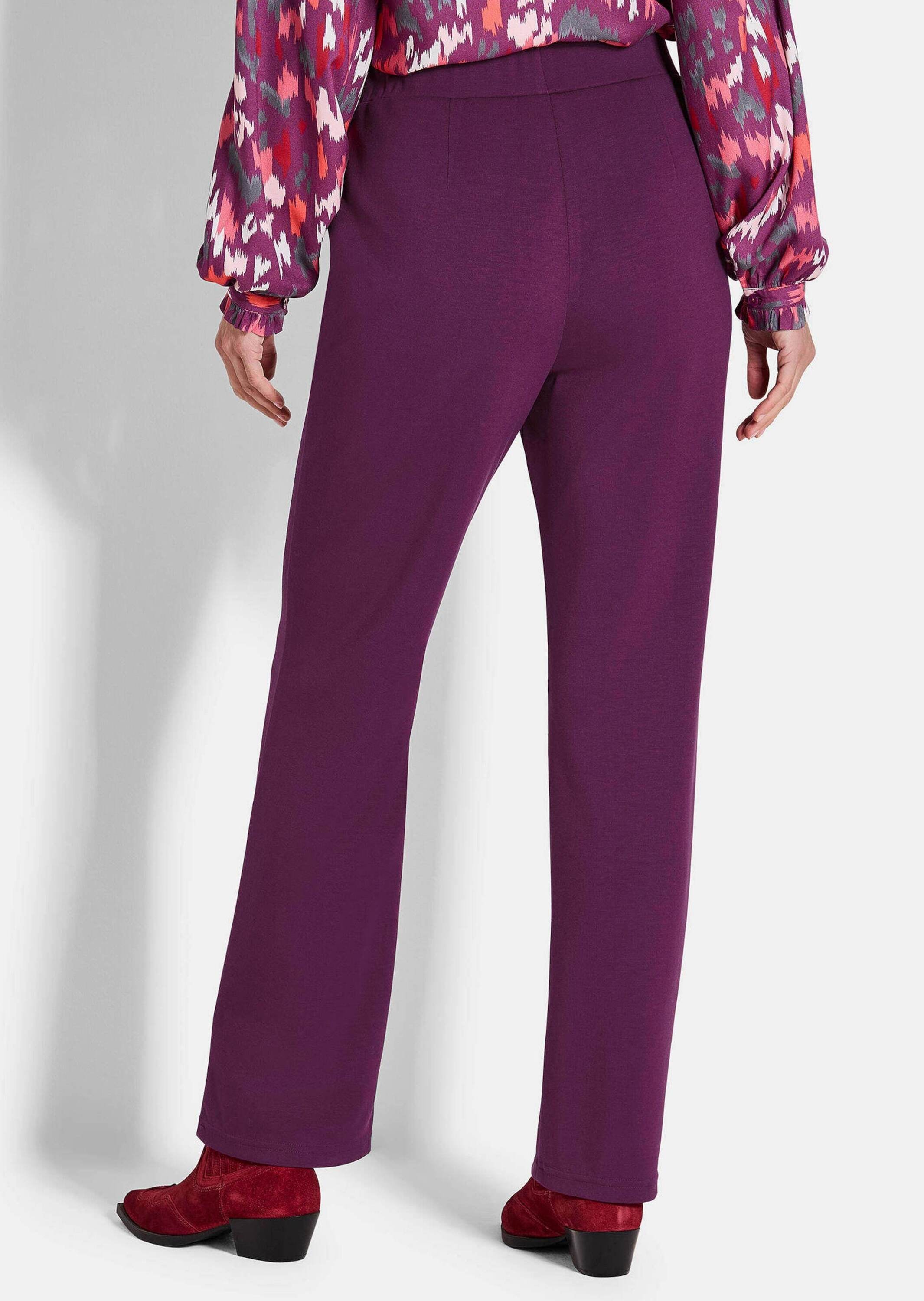 GOLDNER Chinohose »Kurzgröße Jerseyhose VERA mit Biesen«