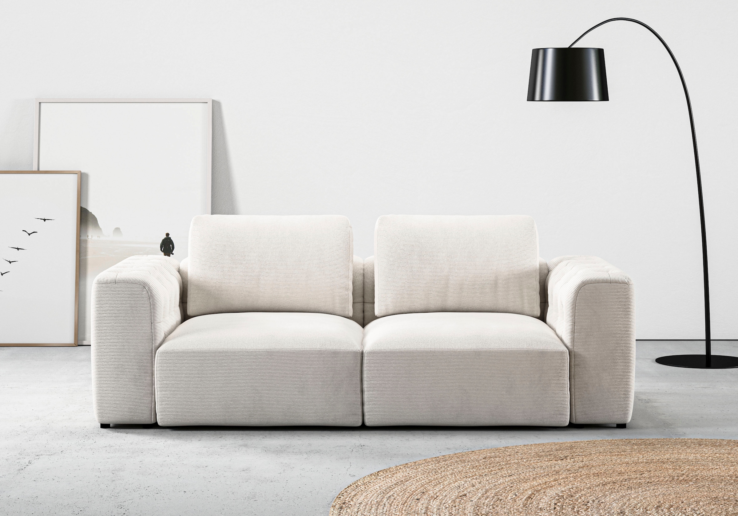 RAUM.ID 2-Sitzer "Cushid", Modulsofa, bestehend aus 2 Teilen, Breite 218 cm günstig online kaufen