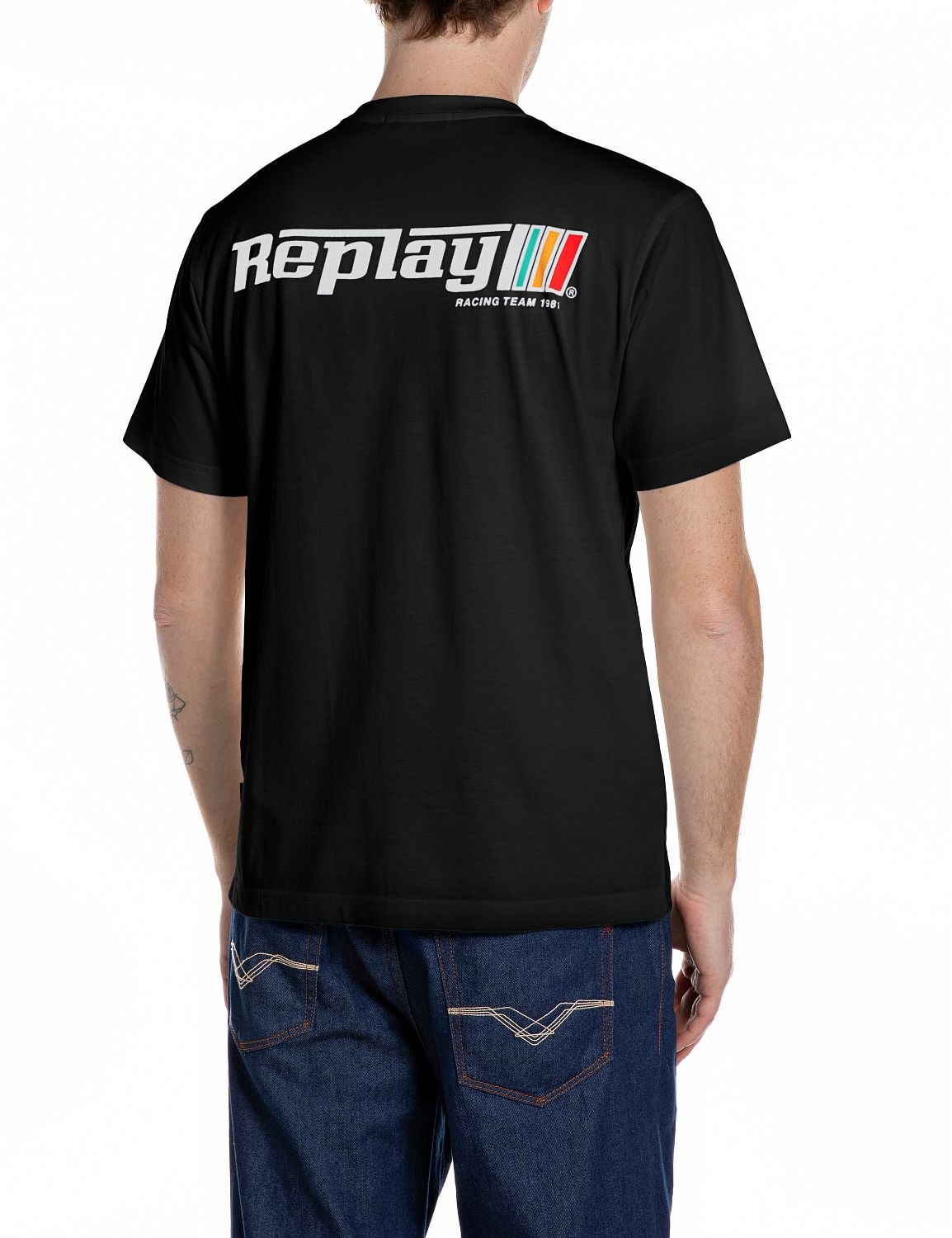 Replay T-Shirt mit Racing-Print günstig online kaufen