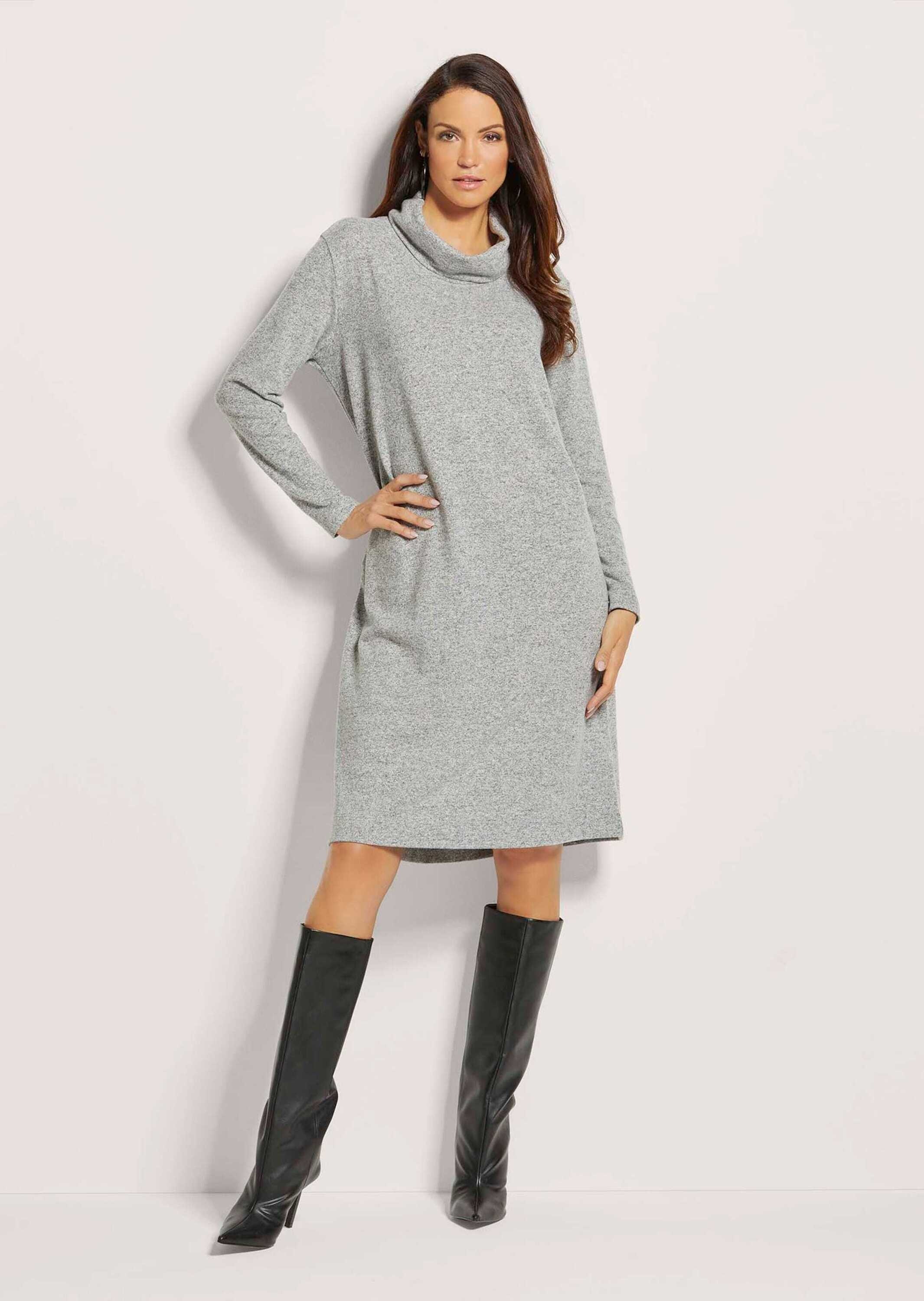 MADELEINE Sommerkleid »Kleid Rollkragen-Kleid in H-Linie«