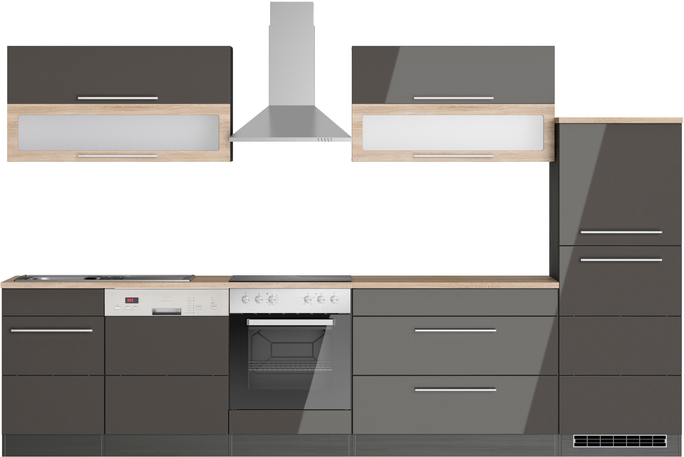 KOCHSTATION Küchenzeile "KS-Wien" Breite 330 cm, wahlweise mit E-Geräten günstig online kaufen