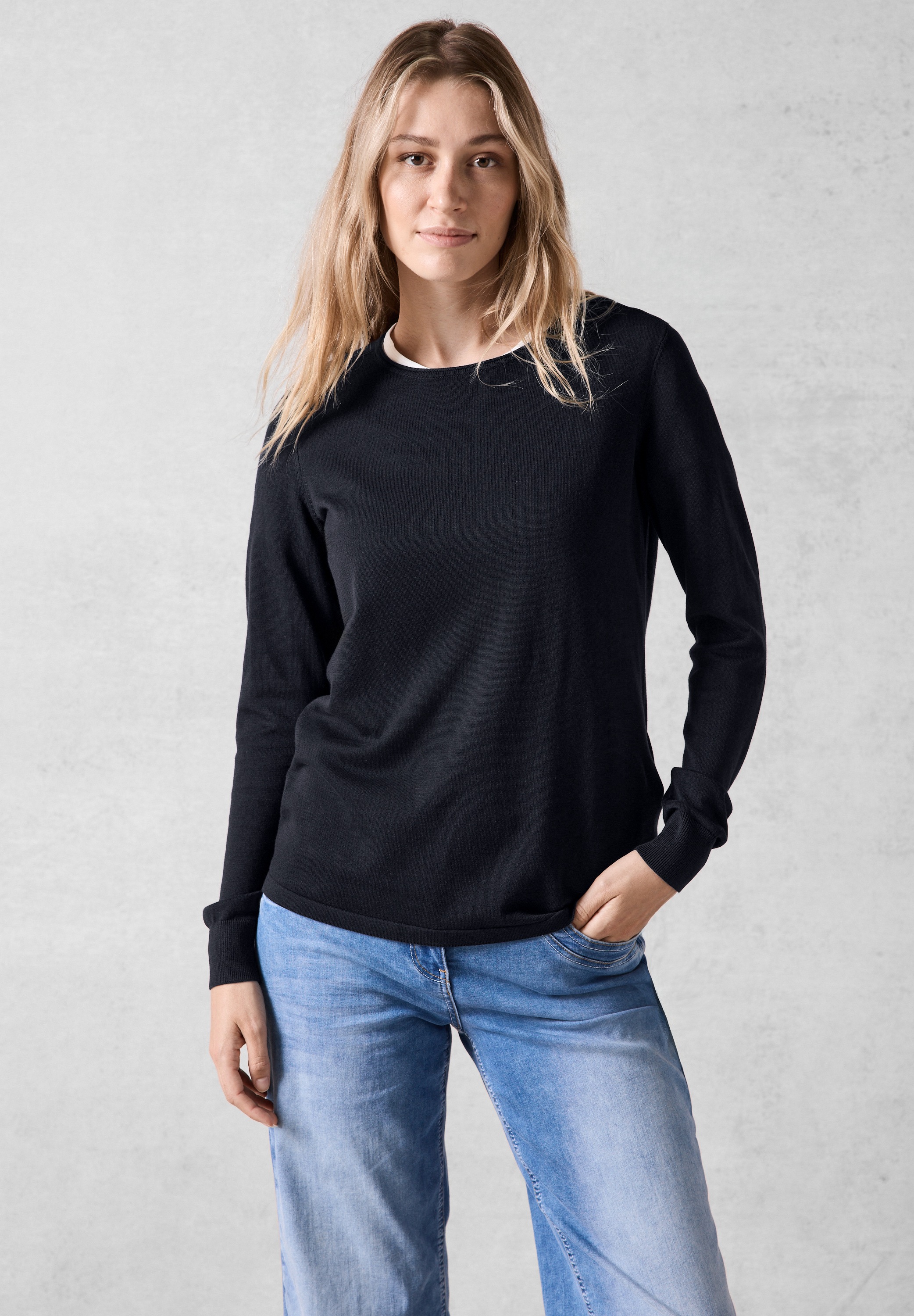 Cecil Strickpullover, mit Rundhalsausschnitt günstig online kaufen