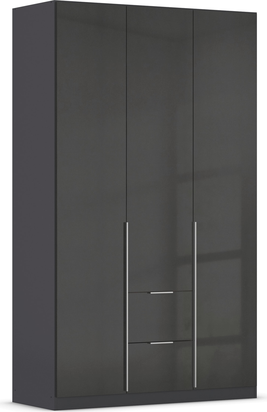 OTTO home Drehtürenschrank "Kleiderschrank Schrank Garderobe AGORDO mit Dekor- oder Hochglanzfront" in zwei Griff-Farben, Breite 136 cm, mit Außenschubkästen, Serie in 7 Breiten und 2 Höhen MADE IN GERMANY
