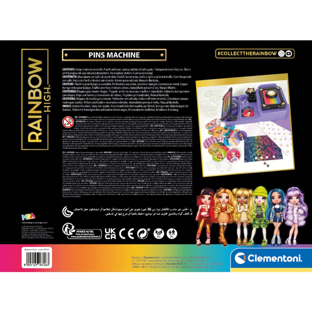 Clementoni® Kreativset »Rainbow High, Button-Maker«, Made in Europe