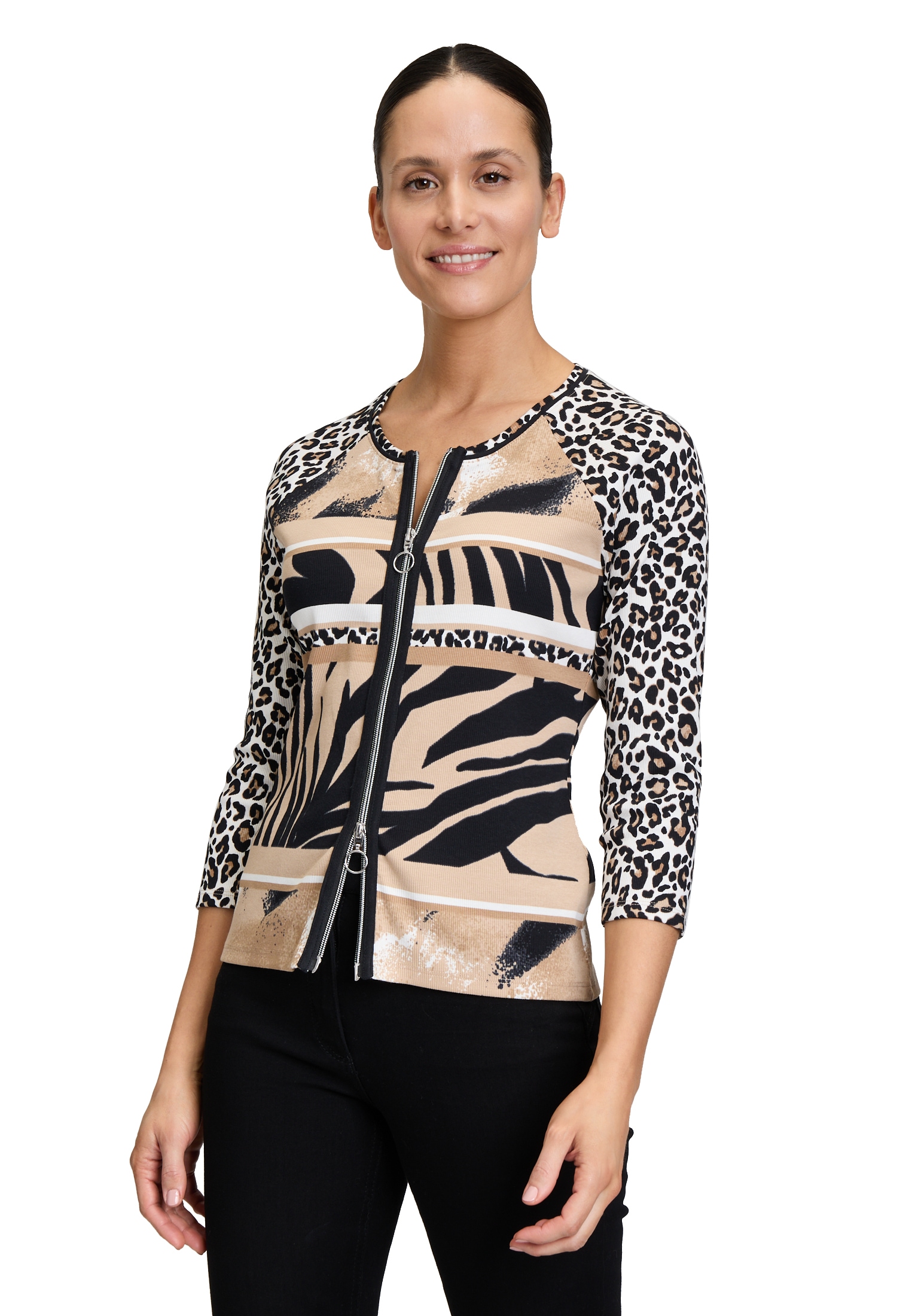 Betty Barclay Shirtjacke "Damen mit Rippenstruktur" 1 Stk. Druck günstig online kaufen