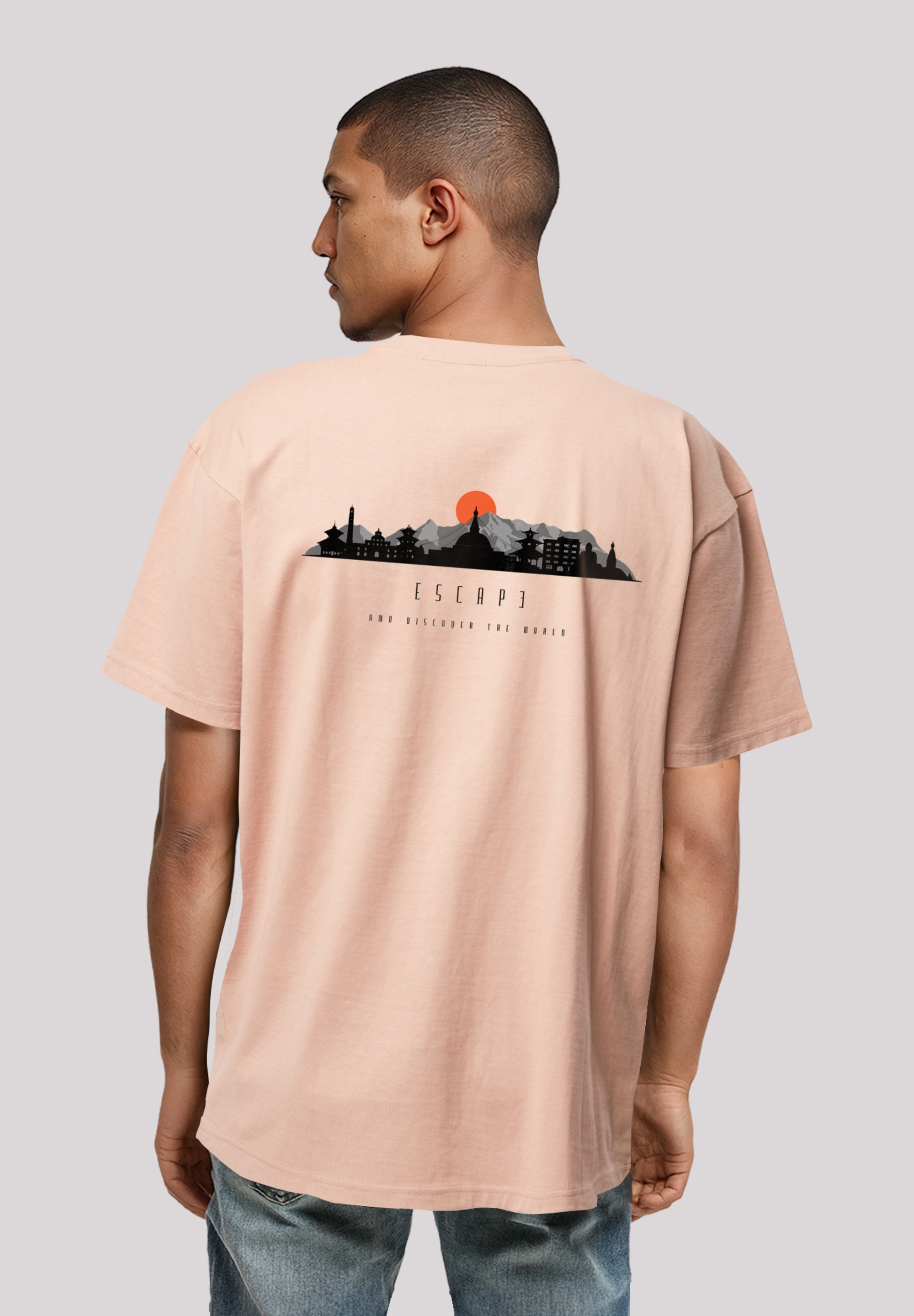 F4NT4STIC T-Shirt "Oversize Escape Discover the World Asian Town" Premium Q günstig online kaufen