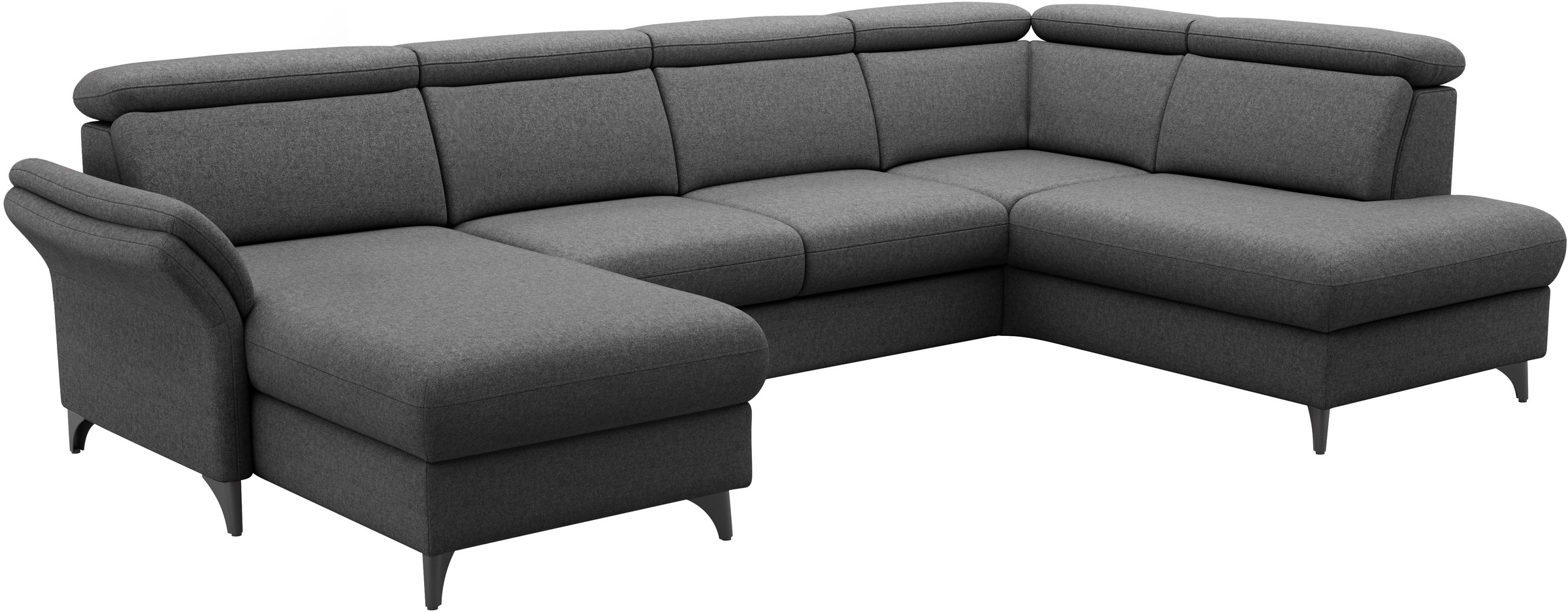 sit&more Wohnlandschaft »Glendale, U-Form« inkl. Kopfteilverstellung,wahlweise mit Vorziehsitz und Bettkasten