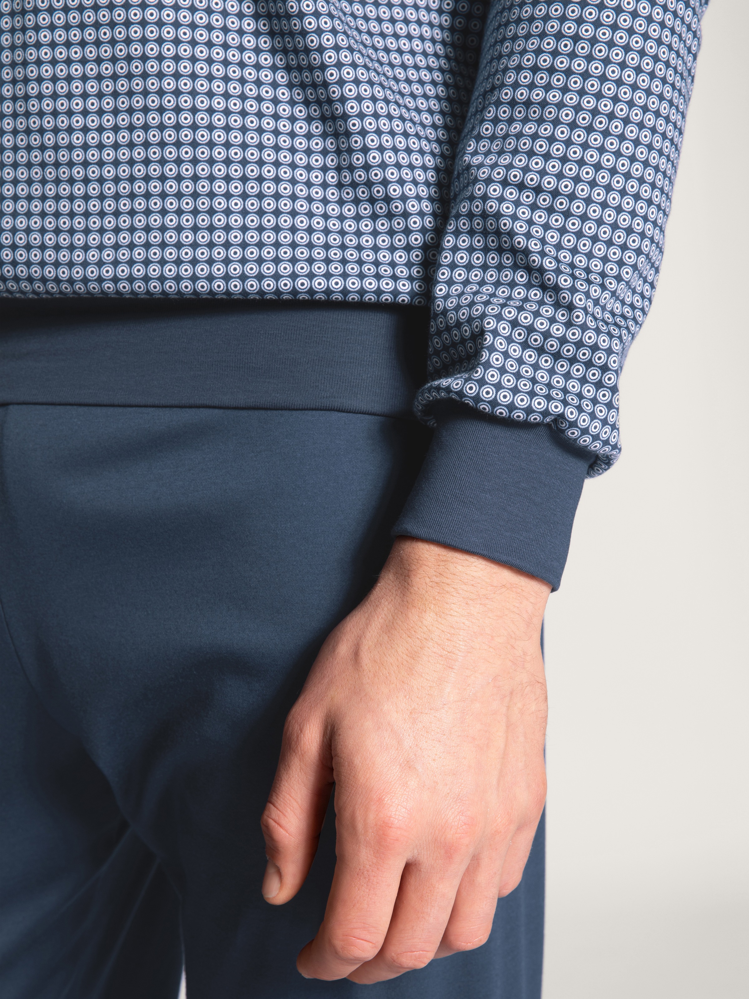 Thumbnail - CALIDA Schlafanzug "Relax Choice" 2 tlg. Baumwolle, langärmelig, Brusttasche