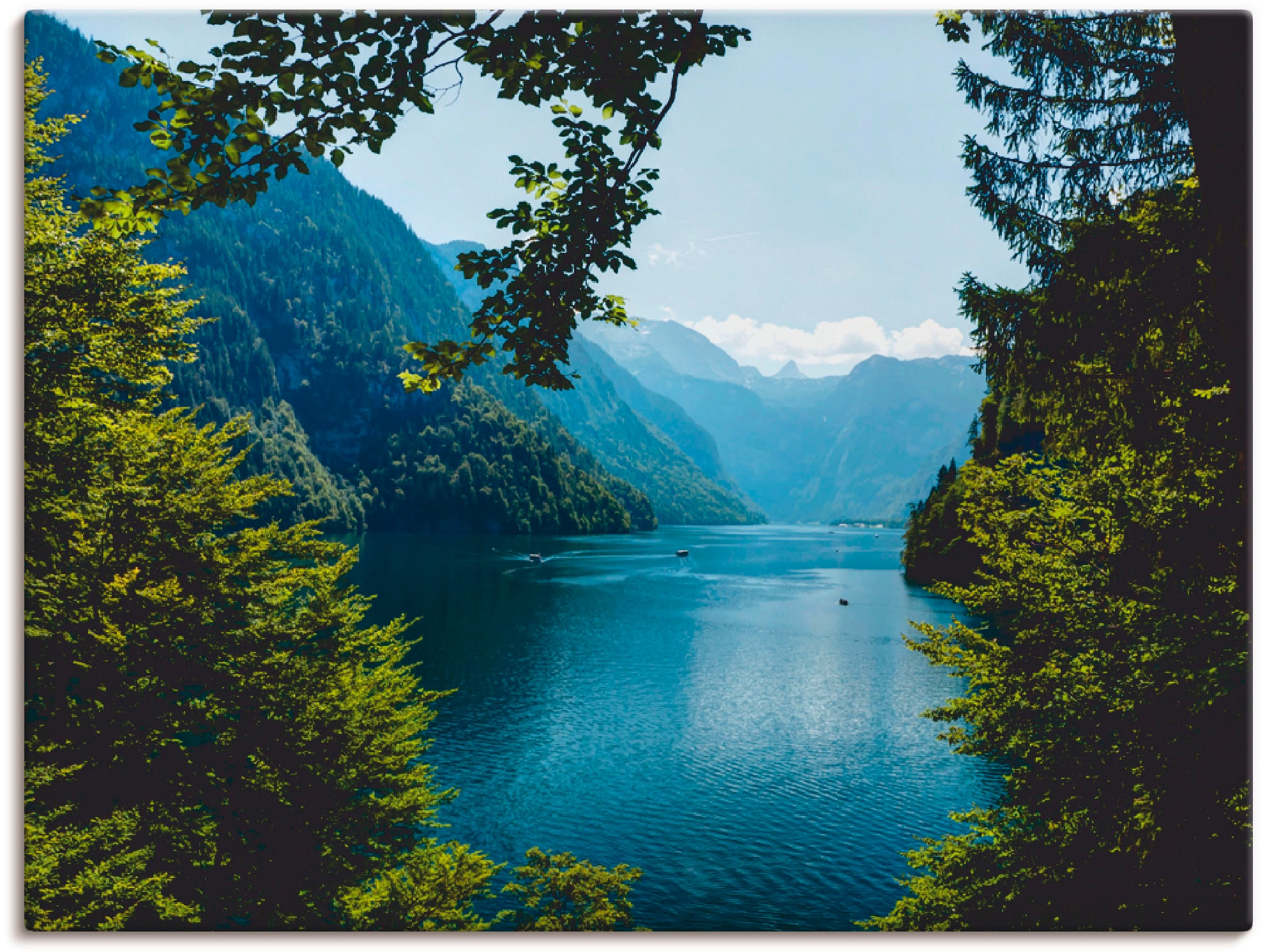 Artland Wandbild "Malerwinkel Königssee- Alpen", Berge, (1 St.), als Leinwandbild, Poster, Wandaufkleber in verschied. G