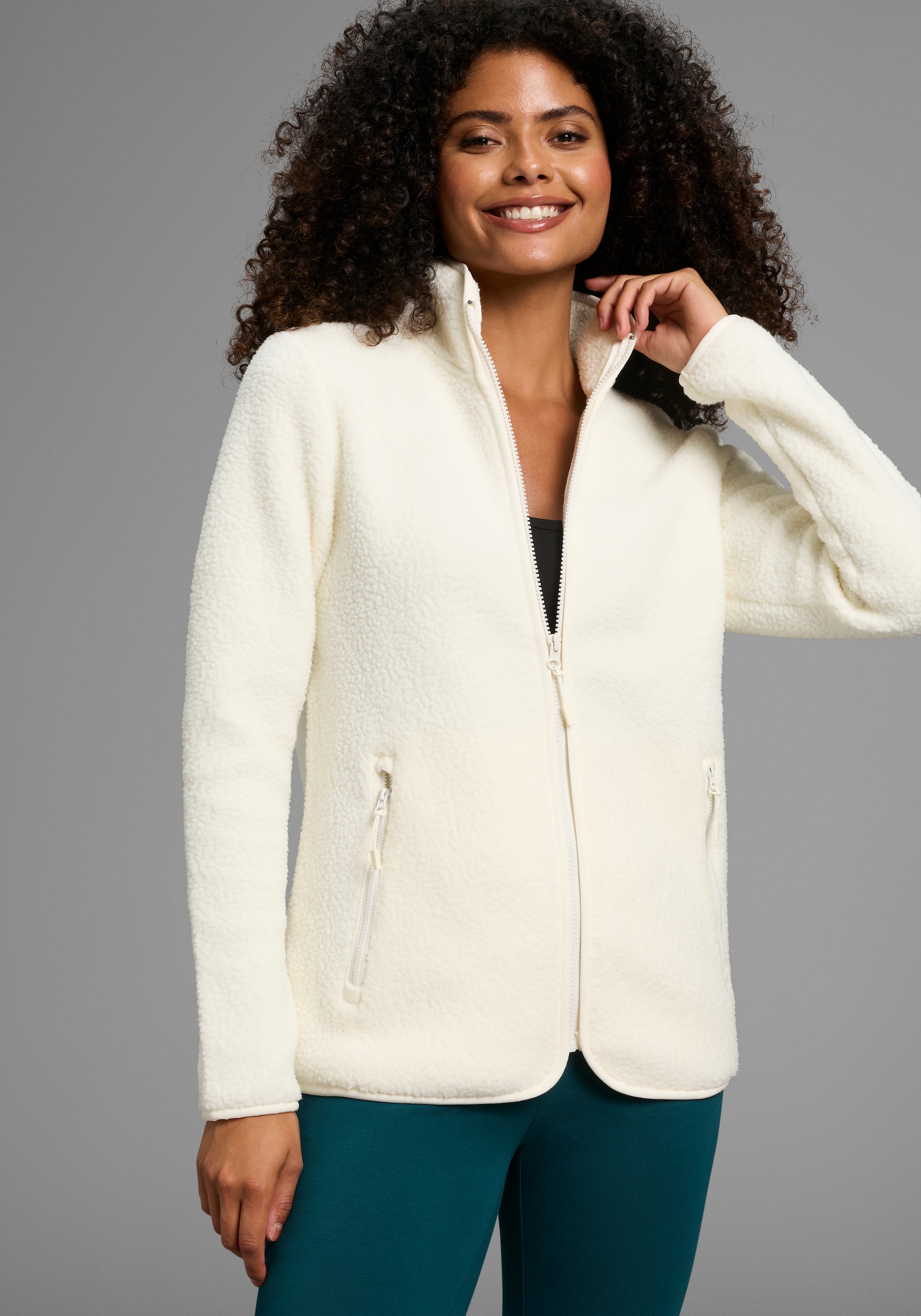 Polarino Fleecejacke, aus Teddy-Fleece, Übergangsjacke günstig online kaufen