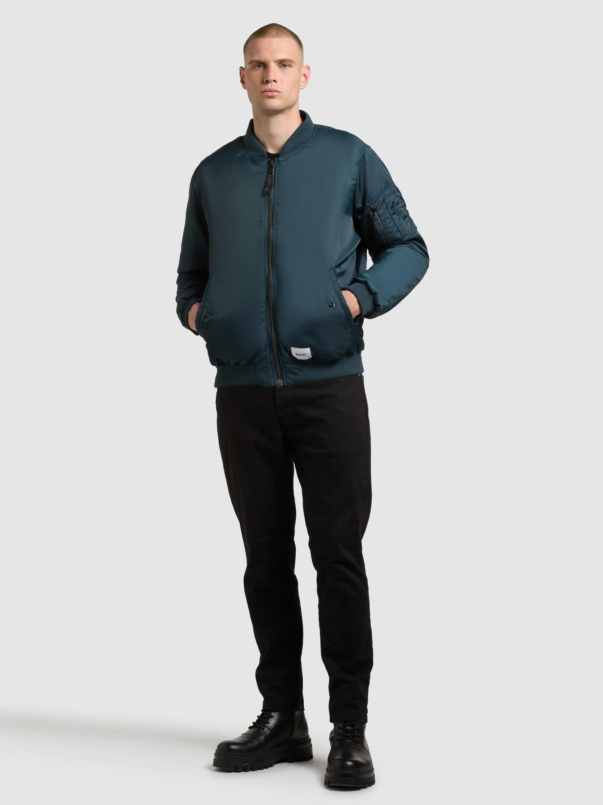 khujo Bomberjacke »Adon« ohne Kapuze Leichte Winterjacke in Shiny-Optik