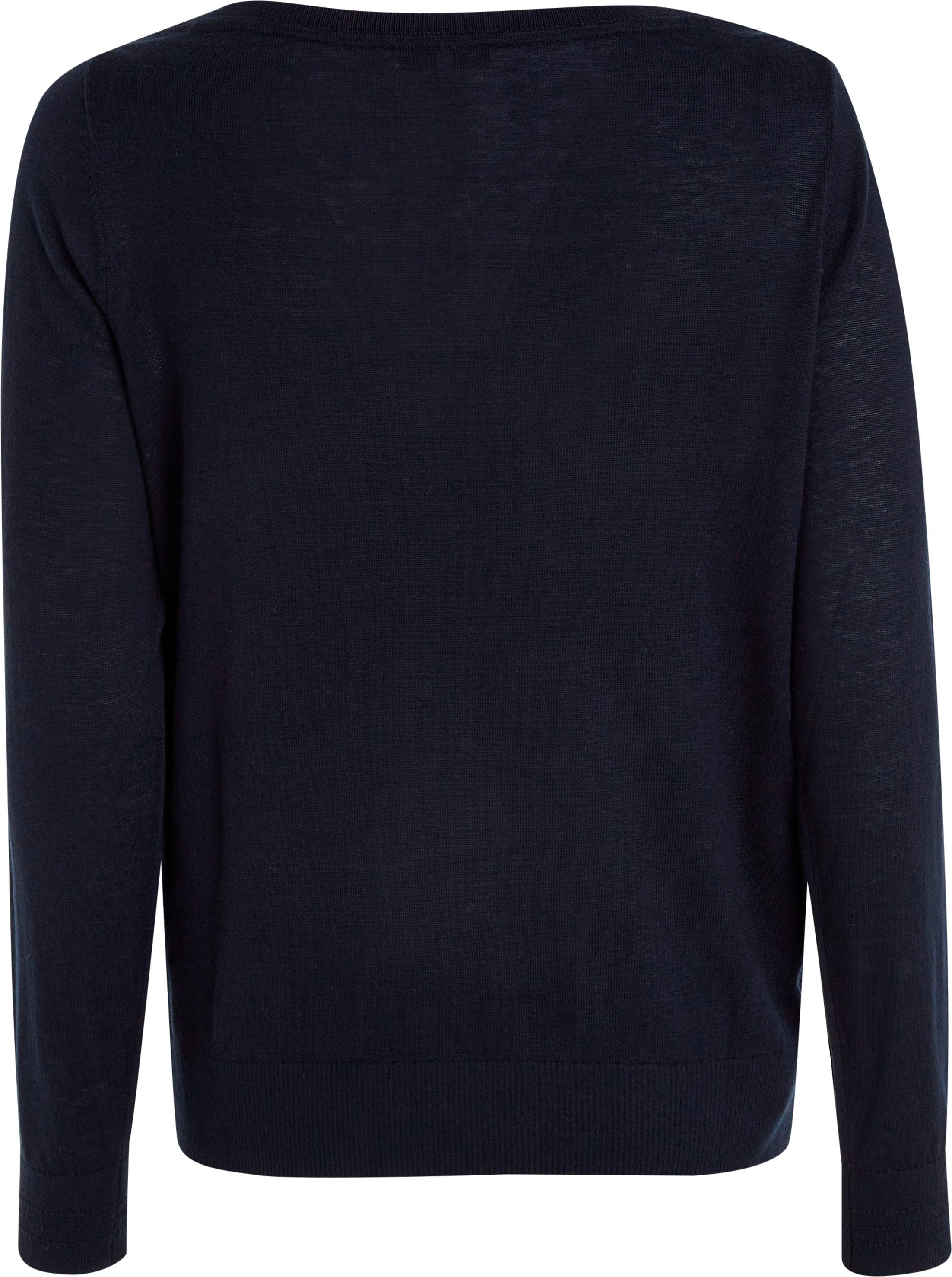 Tommy Hilfiger Strickpullover "CO JERSEY STITCH V-NK SWEATER", mit Tommy Hi günstig online kaufen