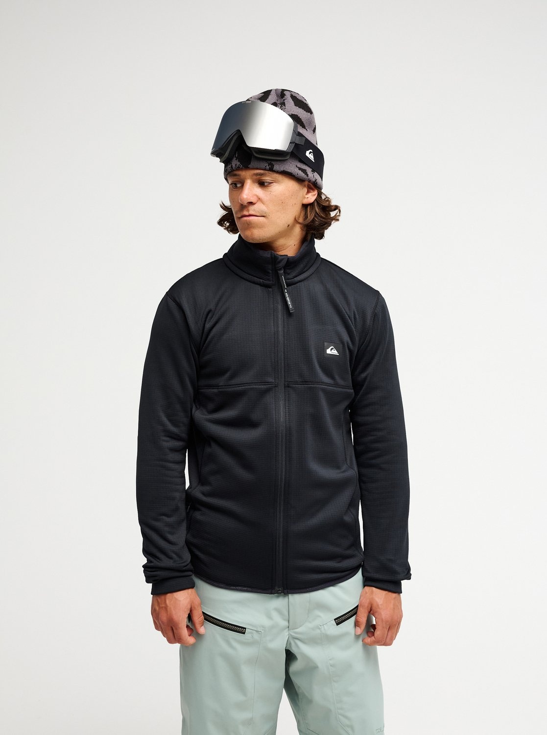 Quiksilver "STEEP POINT FZ FLEECE" mit durchgehendem Reißverschluss, aus Polyester und Elasthan