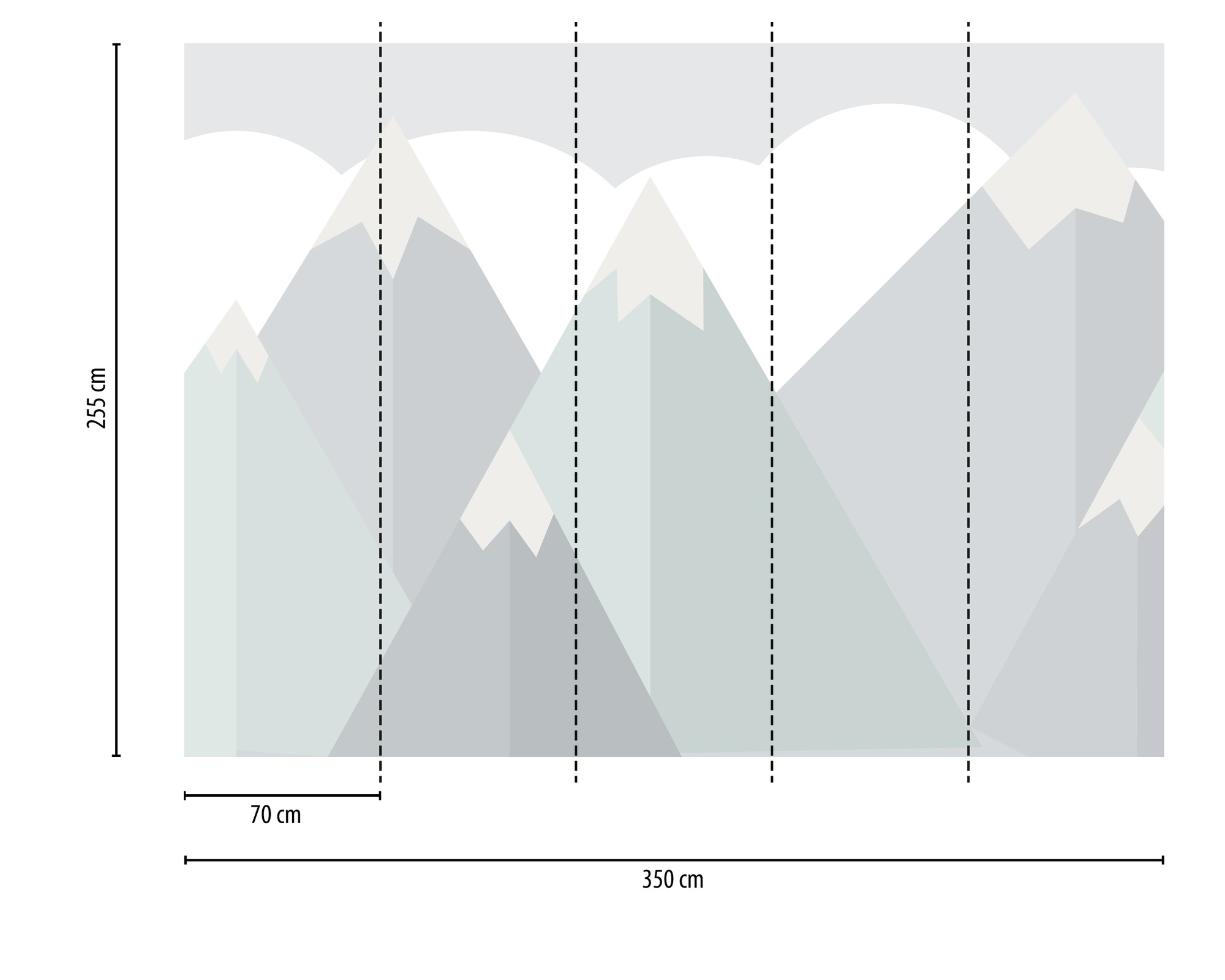 Thumbnail - A.S. Création Vliestapete "Fototapete Berge Pastell Grau Weiß Alpenmotiv" matt strukturiert