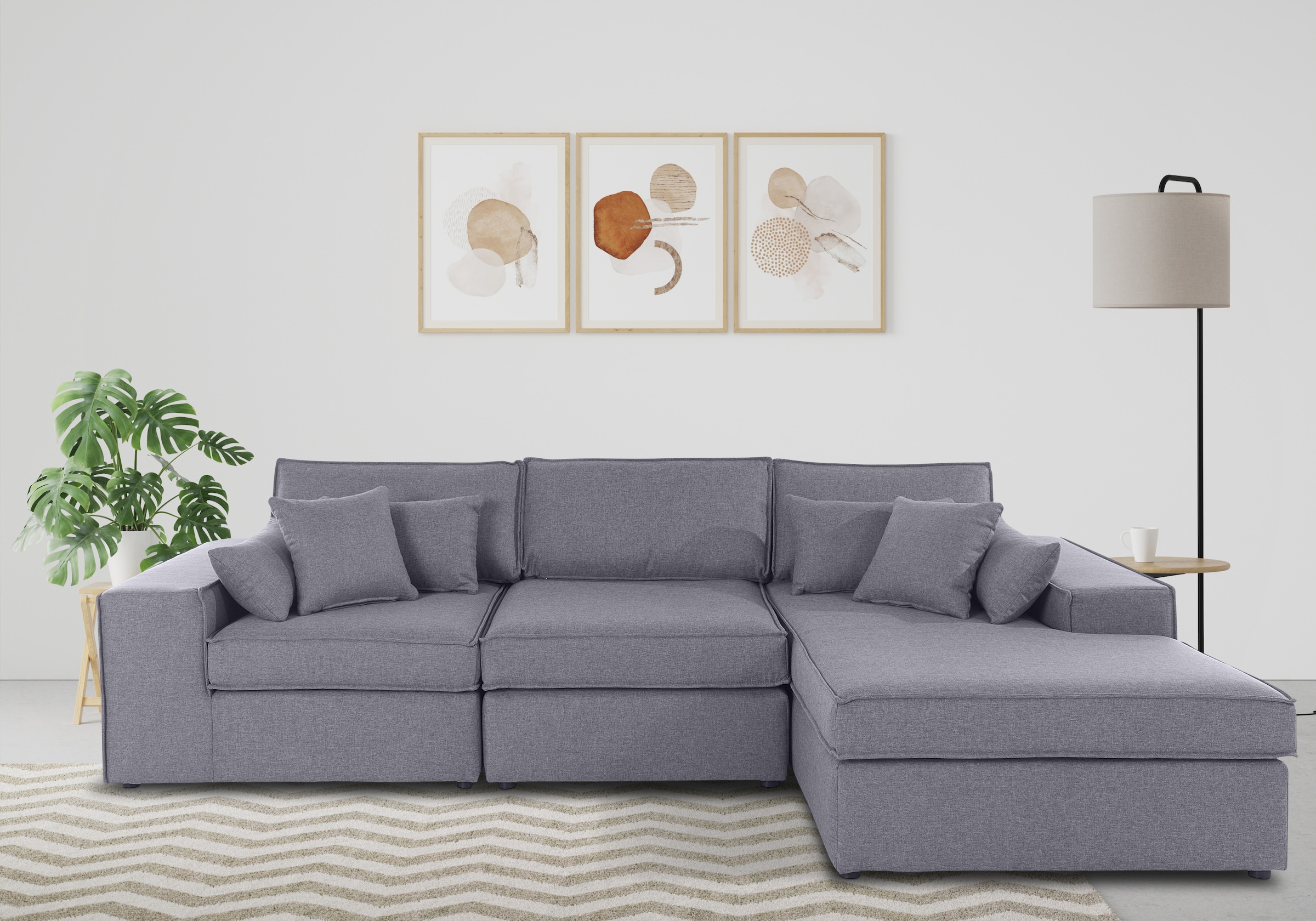 OTTO home Ecksofa "Florid L-Form" 3 Teile, bestehend aus Modulen, viele Bez günstig online kaufen