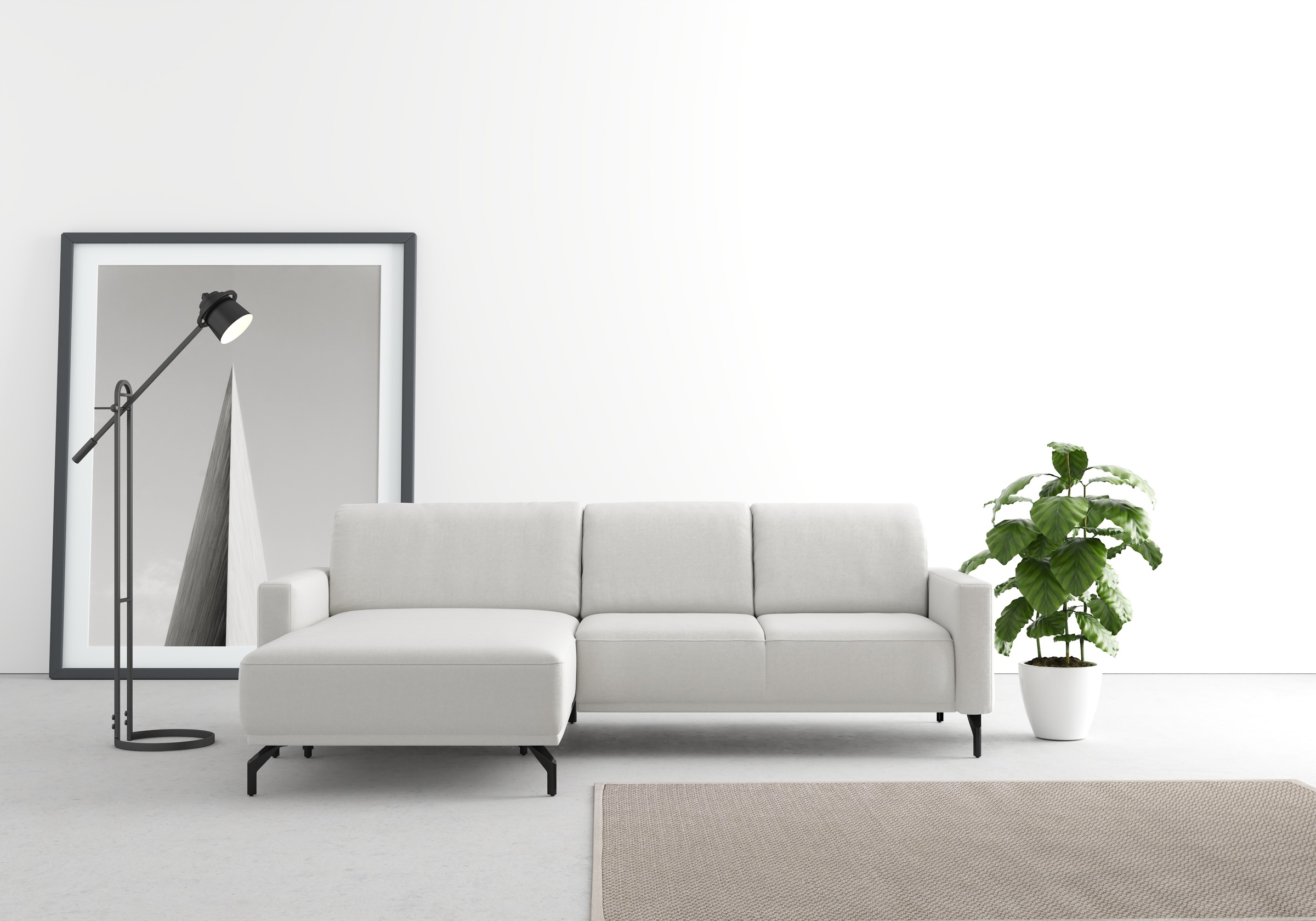 sit&more Ecksofa »Bailando L-Form«, wahlweise mit Kopfteilverstellung und Vorziehsitz, motorisch