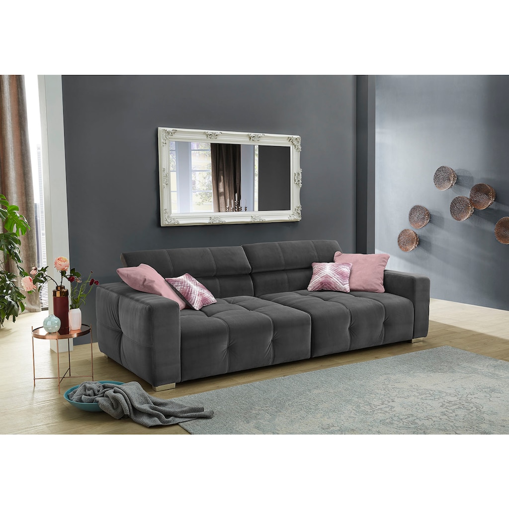Jockenhöfer Gruppe Big-Sofa »Trento«, mit Wellenfederung, Sitzkomfort und mehrfach verstellbare Kopfstützen