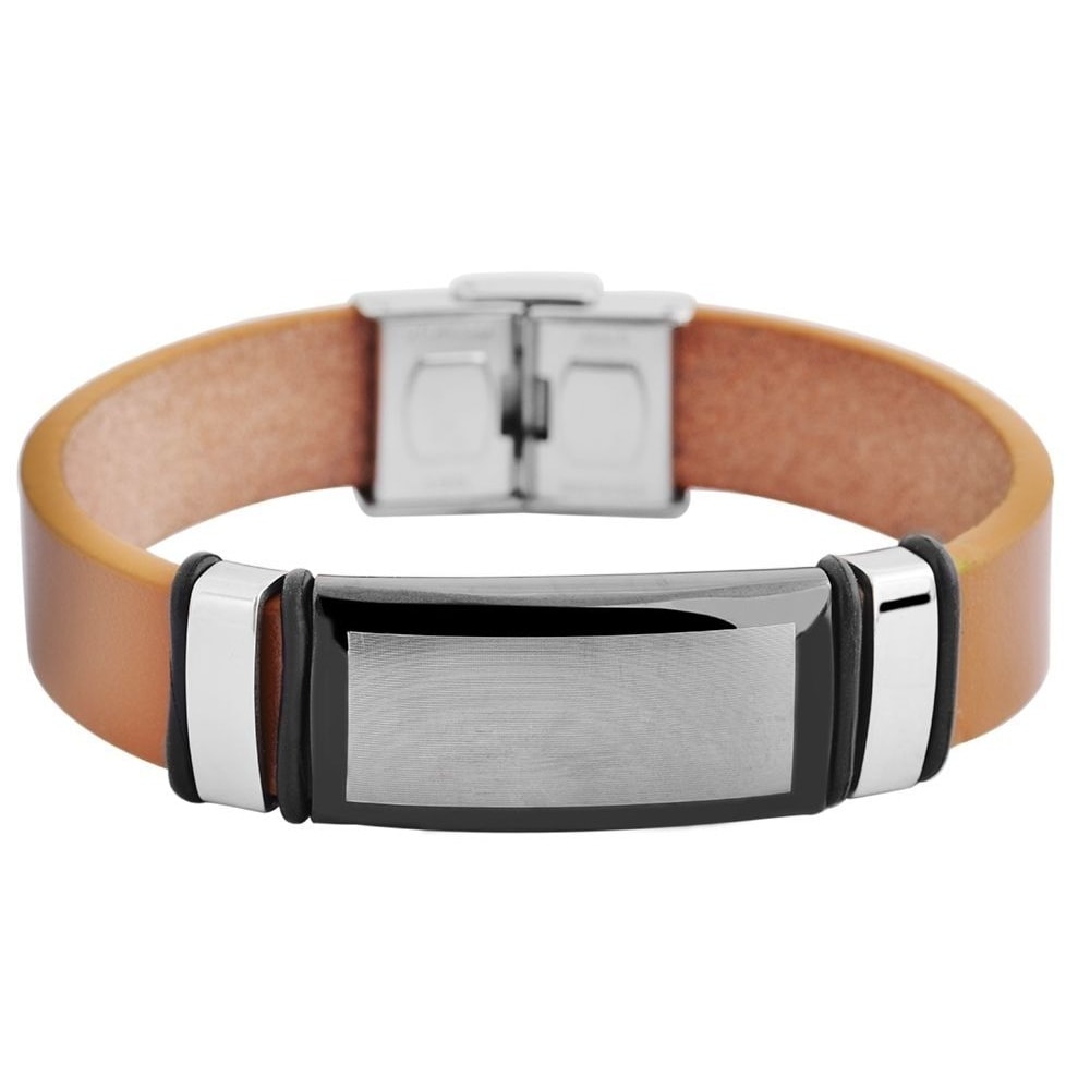 ADELIA ́S Damen Armband "Unisex Armband aus Leder 20 cm", 20cm, Lederbraun, Leder, Armbänder, Zum Verschenken – ideal zum Geburtstag