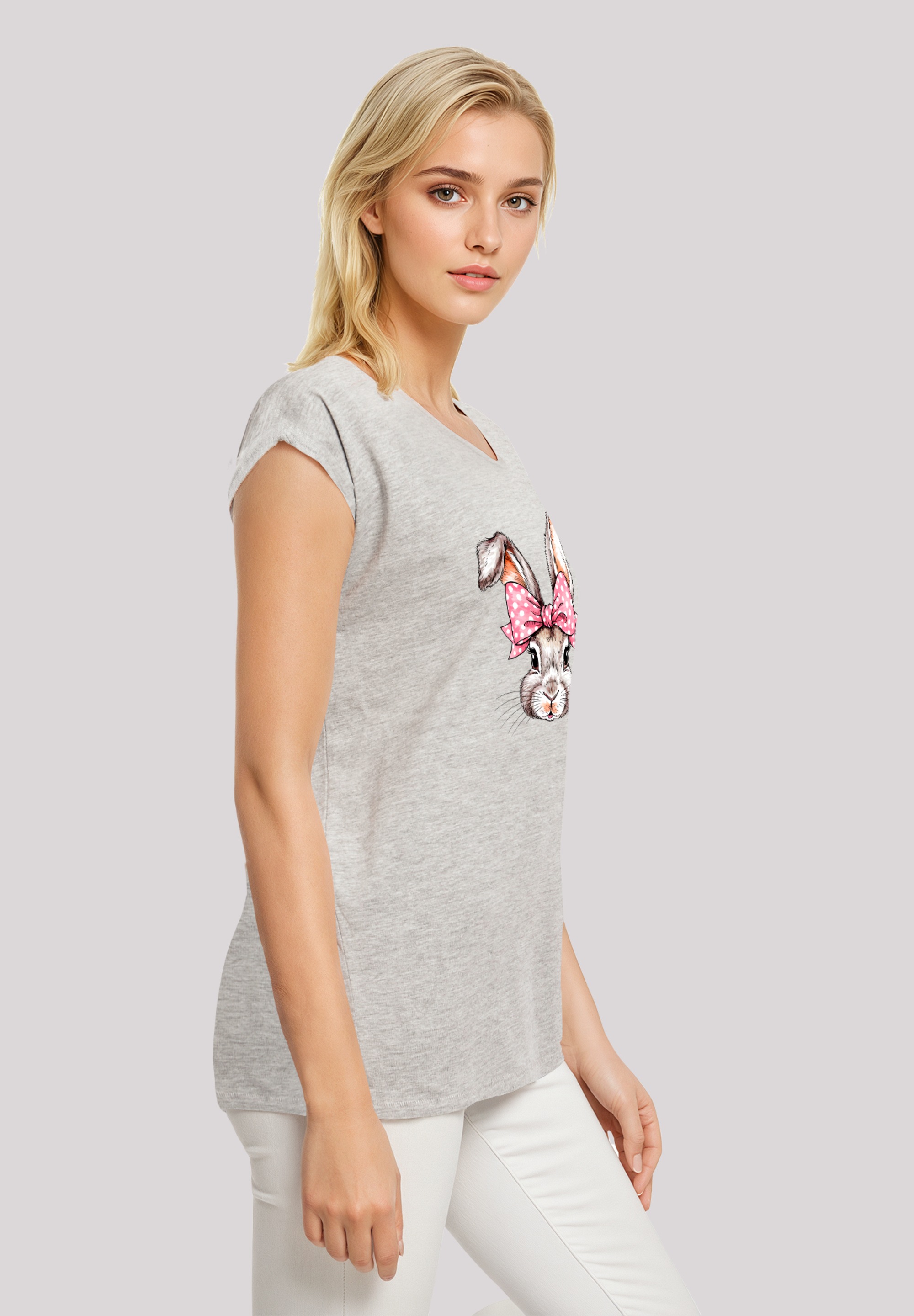F4NT4STIC T-Shirt »Niedlicher Hase mit Schleife«, Premium Qualität