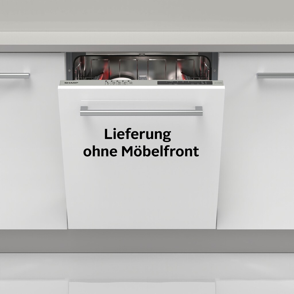 Sharp vollintegrierbarer Geschirrspüler »QW-NI14I47DX-DE«, QW-NI14I47DX-DE, 13 Maßgedecke