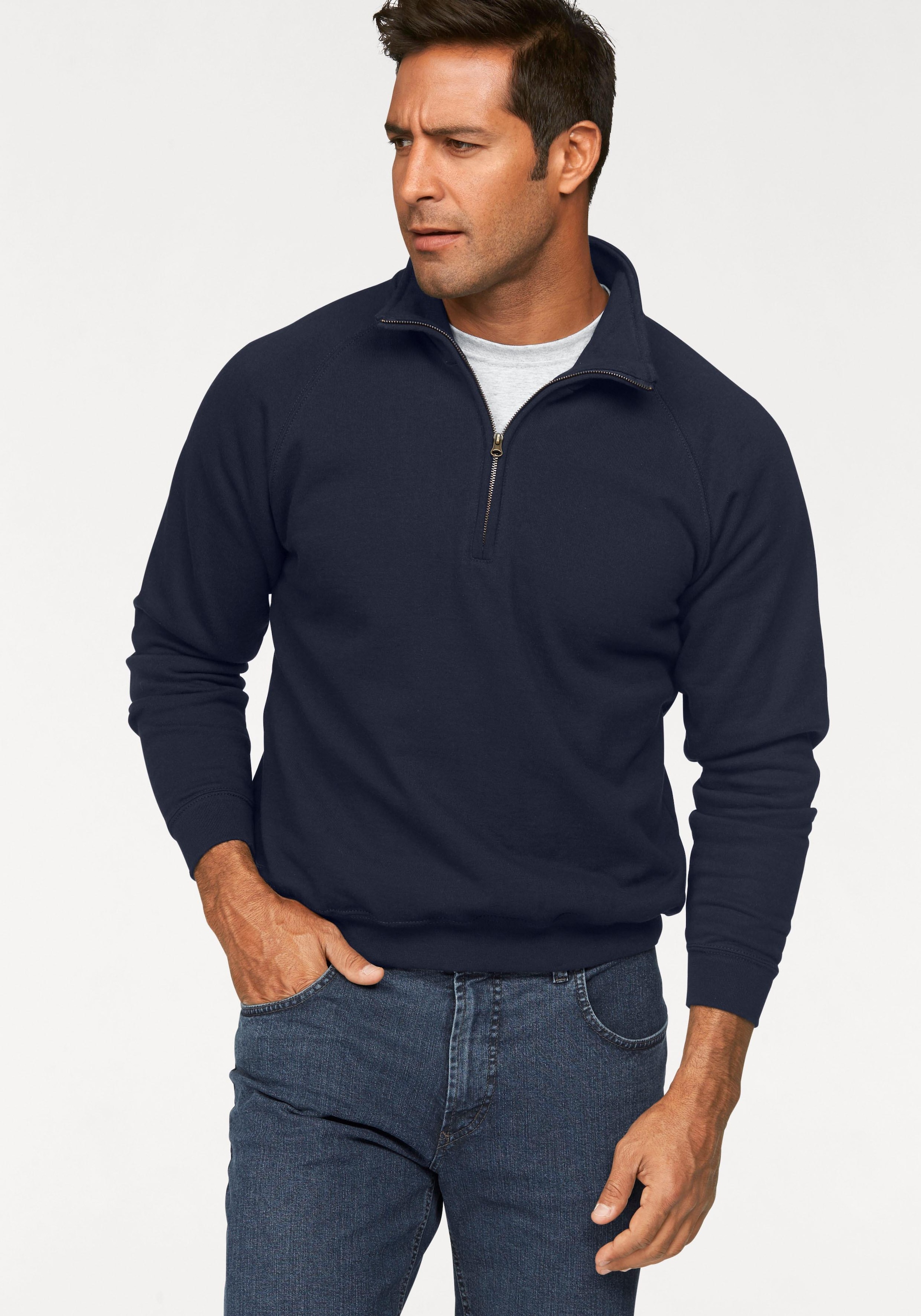 Fruit of the Loom Sweatshirt, mit Reißverschluss