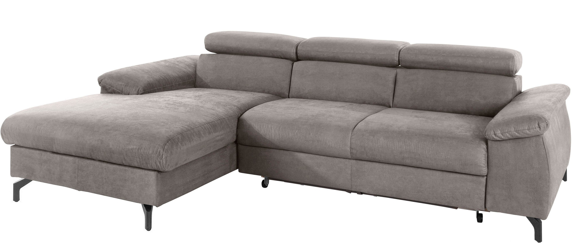 COTTA Polstergarnitur »Komaris«, (Set), Set: bestehend aus Ecksofa und Hocker, frei im Raum stellbar