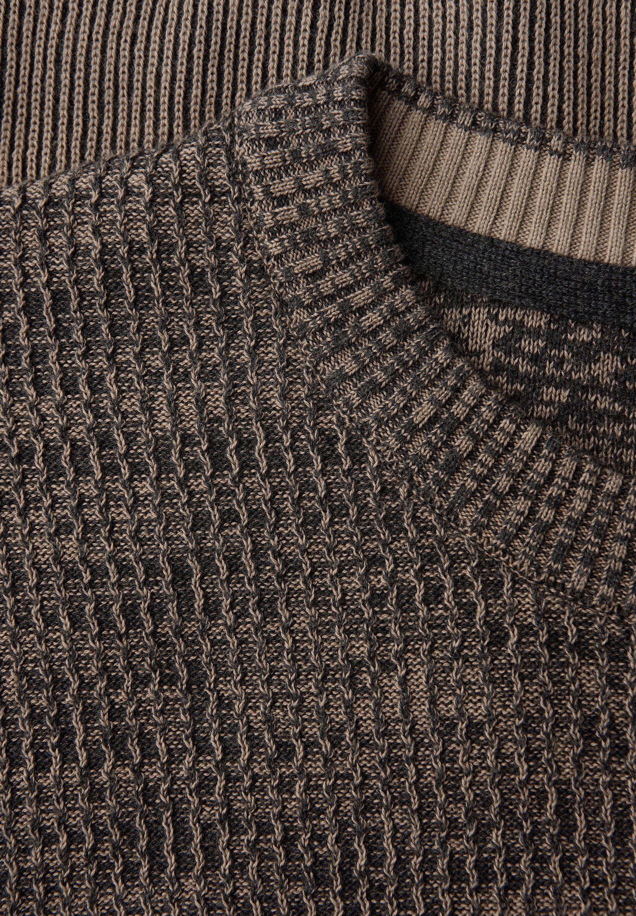 STREET ONE MEN Strickpullover, aus reiner Baumwolle