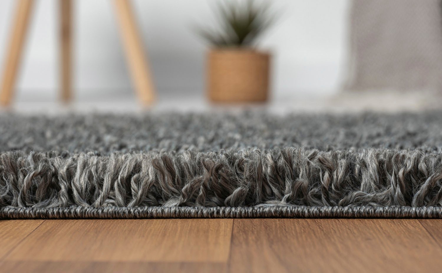my home Hochflor-Bettumrandung »Banji«, (3 tlg.), Uni Farben, weich und flauschig, auch als Läufer & in rund erhältlich