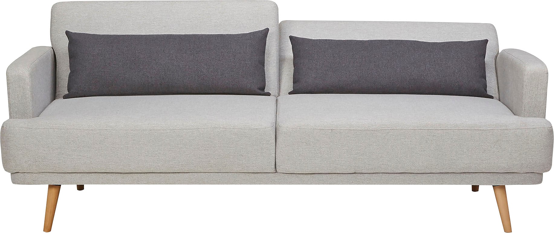 SalesFever Schlafsofa »Malmö, 2,5-Sitzer, Sofa inkl. Zierkissen«, mit Schlaffunktion, Breite 214 cm