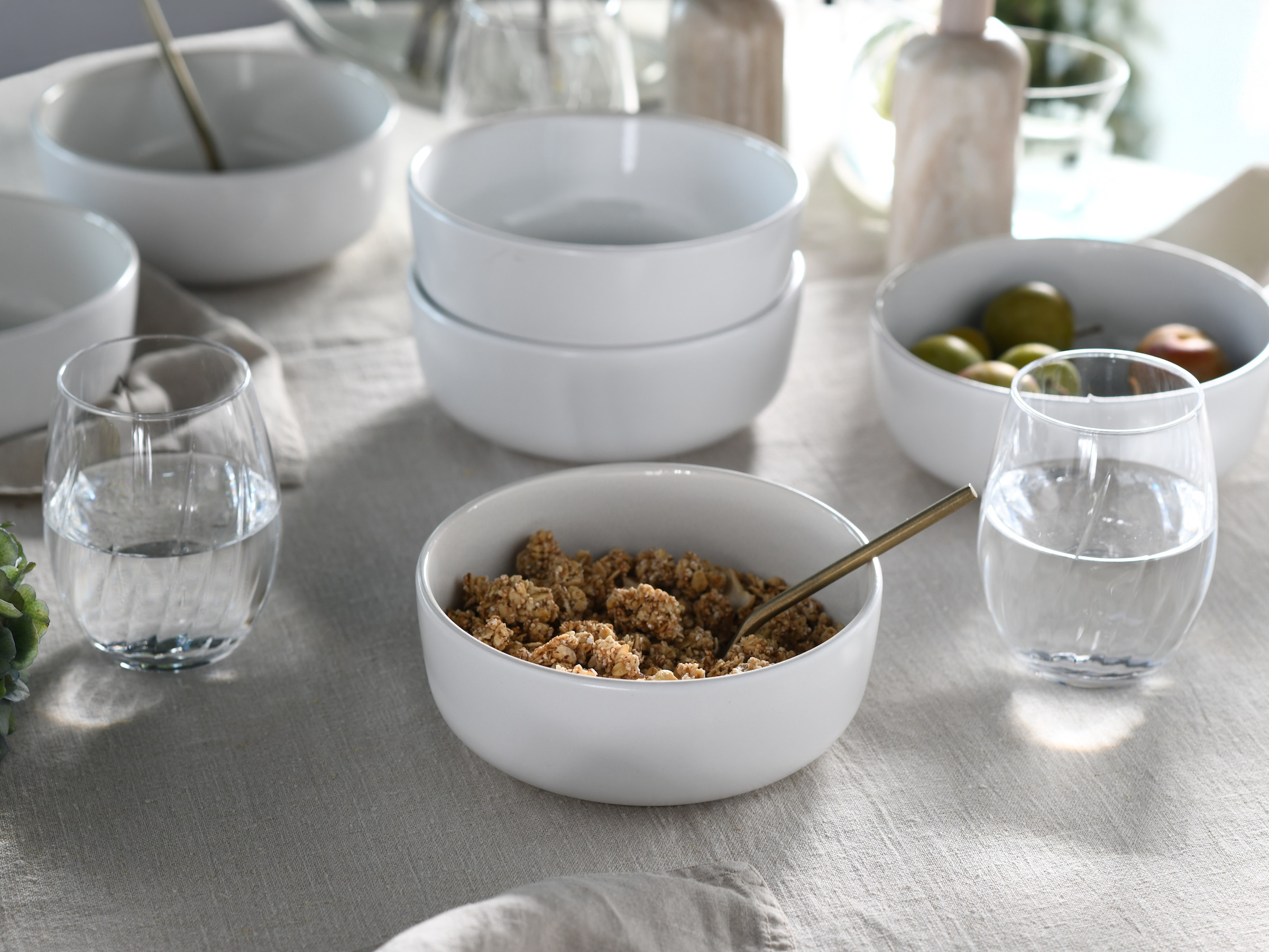 CreaTable Kombiservice »Nordic Fjord, Service, 16-tlg.« Skandinavisches Design, Reativglasur