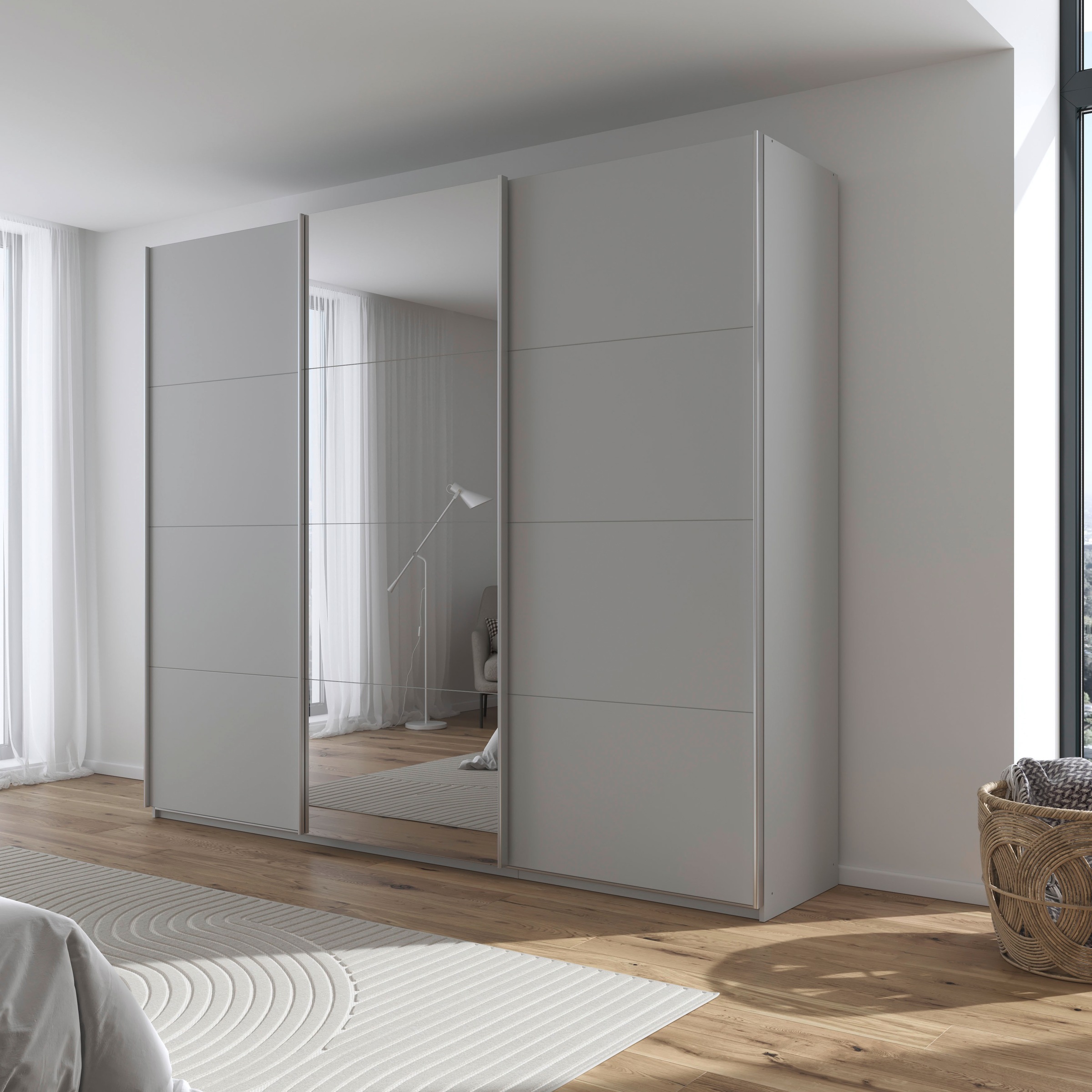rauch Schwebetürenschrank »Kleiderschrank Schrank Garderobe Wäscheschrank TOMA«, inkl. Regaleinsatz sowie zusätzlichen Einlegeböden MADE IN GERMANY