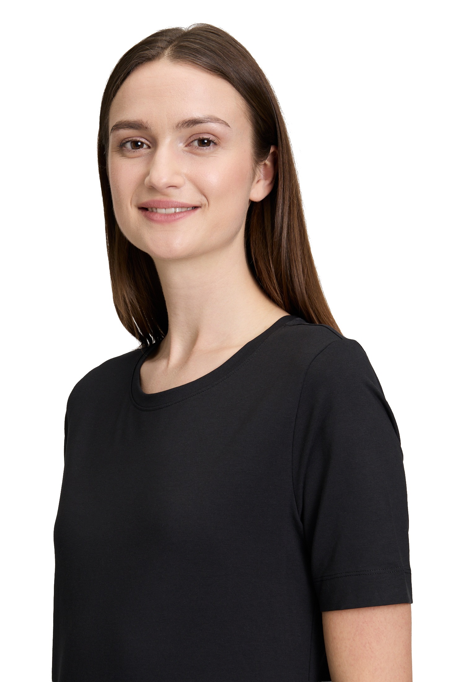 Betty&Co Kurzarmshirt »Betty & Co Damen Basic Shirt mit Rundhalsausschnitt«, (1 tlg.), Form