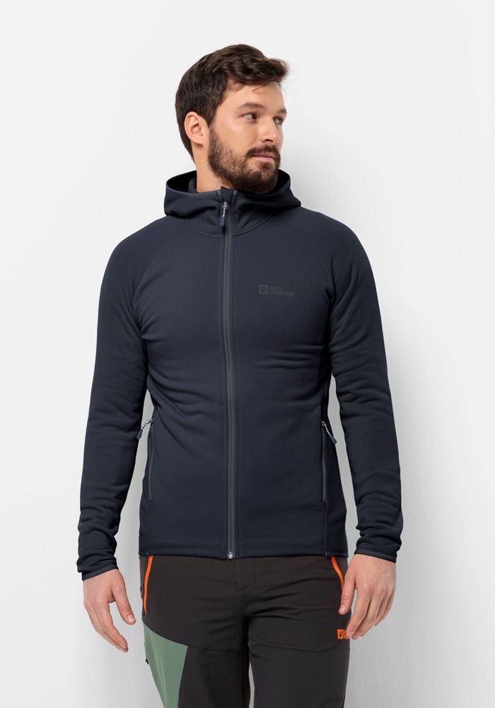 Jack Wolfskin Fleecejacke "BAISELBERG HOODED FZ M", mit Kapuze