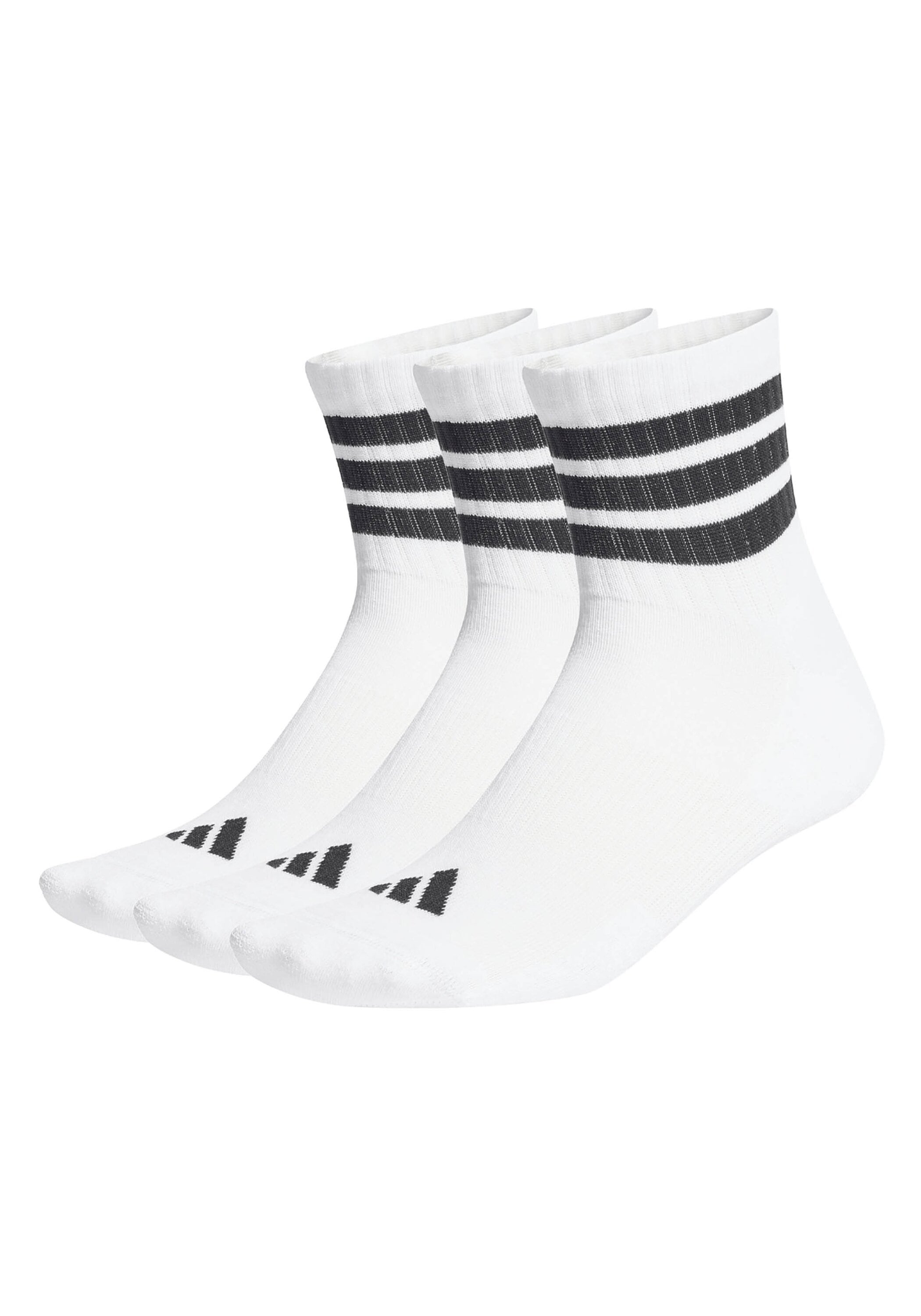 adidas Originals Kurzsocken "Socken 3-Stripes Cushioned Sportswear Mid-Cut Socks 3er Pack" 3 Paar tlg.