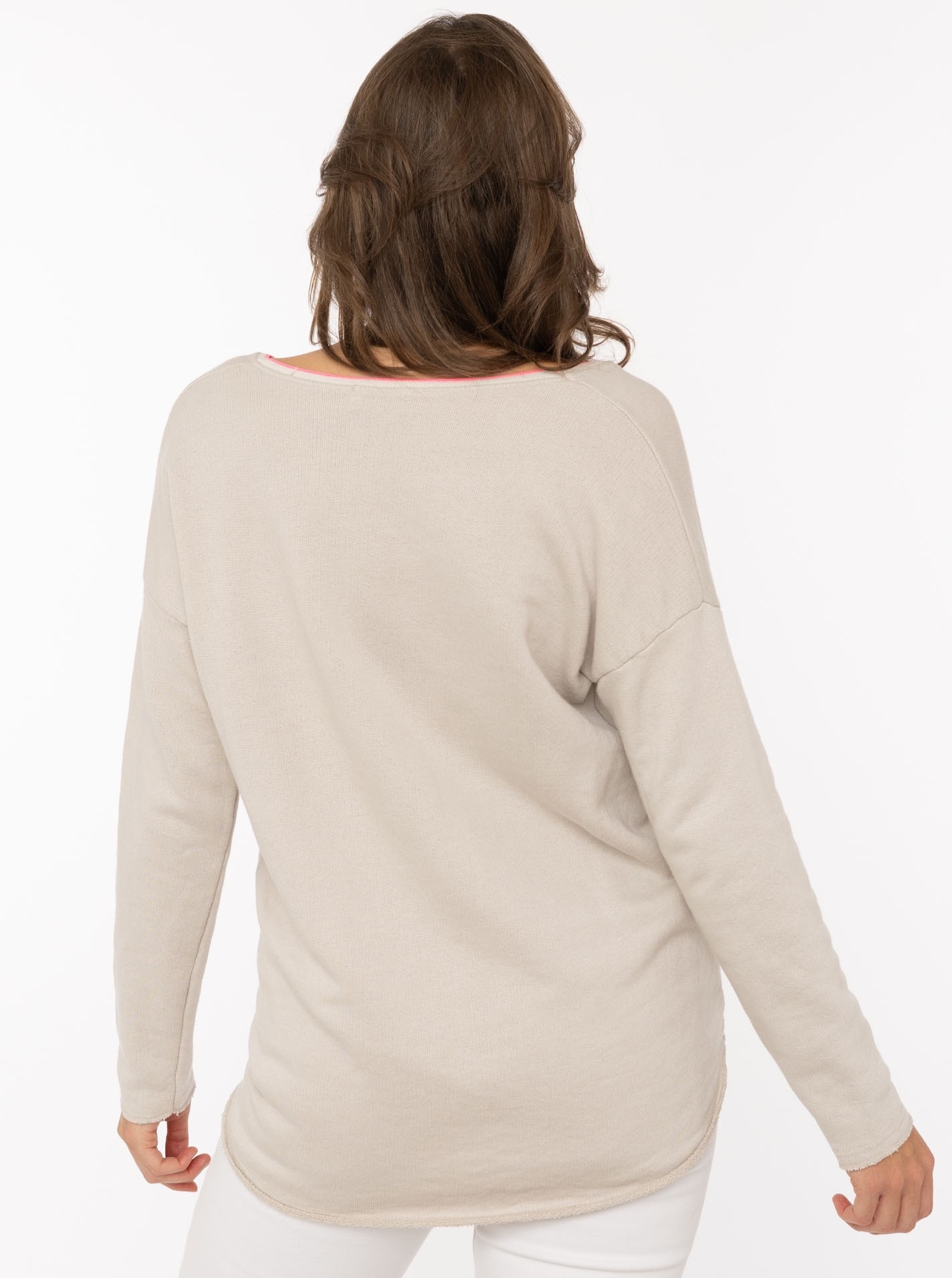 Zwillingsherz Sweatshirt "Positive Mind", mit Kontrastnaht in Neonfarbe günstig online kaufen