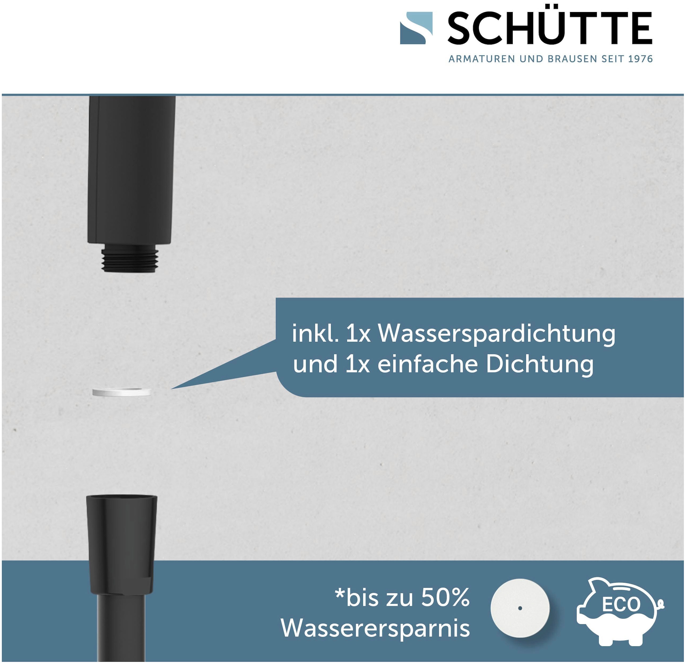 Schütte Handbrause »RAVEN«, (Set), 3-fach verstellbar, Antikalk,  wassersparend online kaufen | BAUR