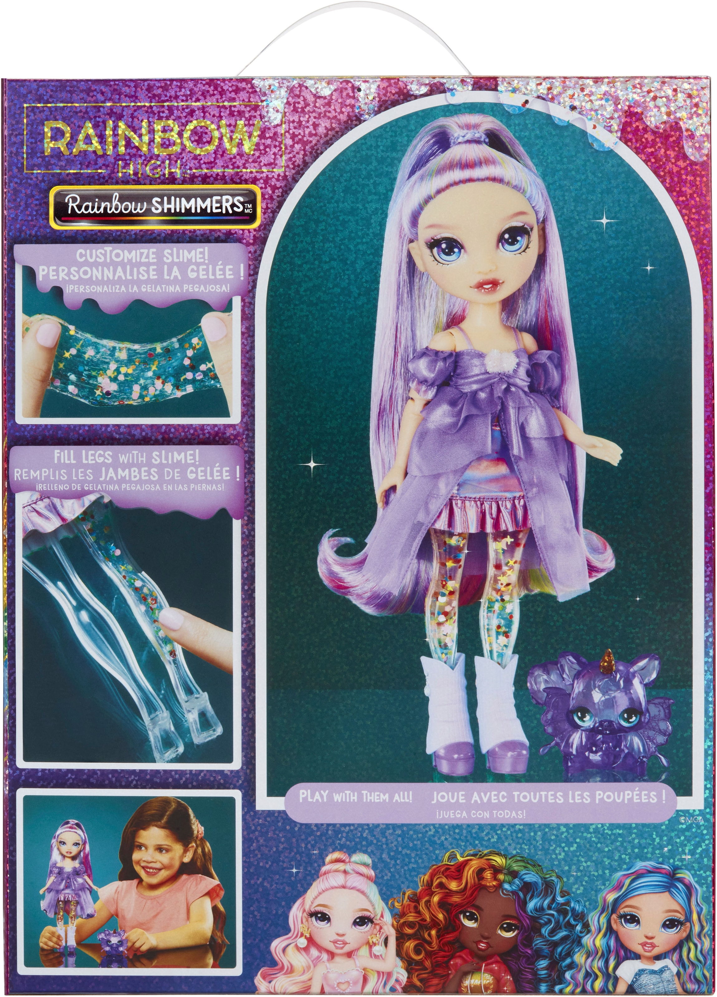 RAINBOW HIGH Anziehpuppe »Rainbow Shimmers with Slime Fashion Doll, Violet (purple)«