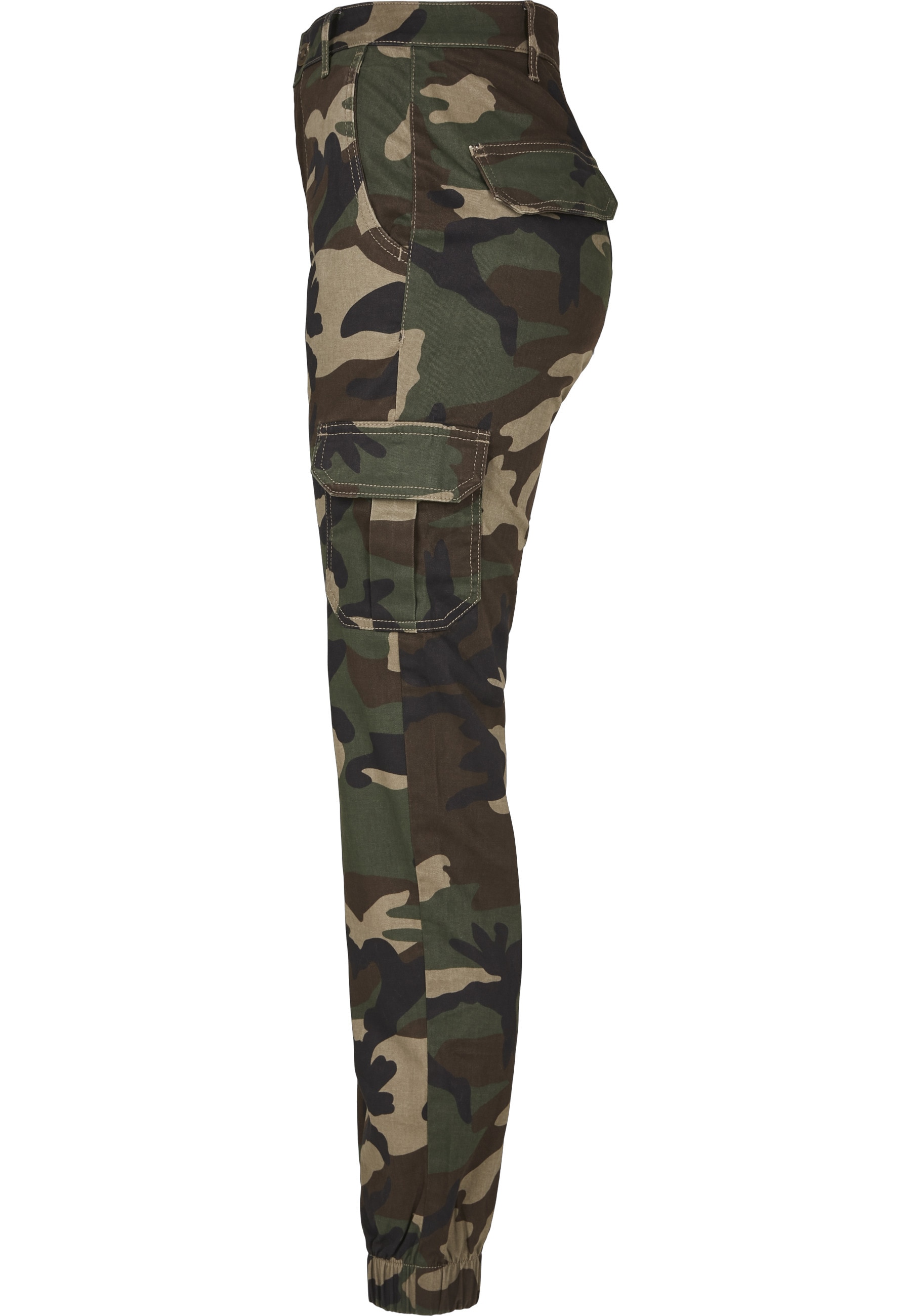 URBAN CLASSICS Cargohose »Urban Classics Damen Ladies High Waist Camo Cargo Pants«