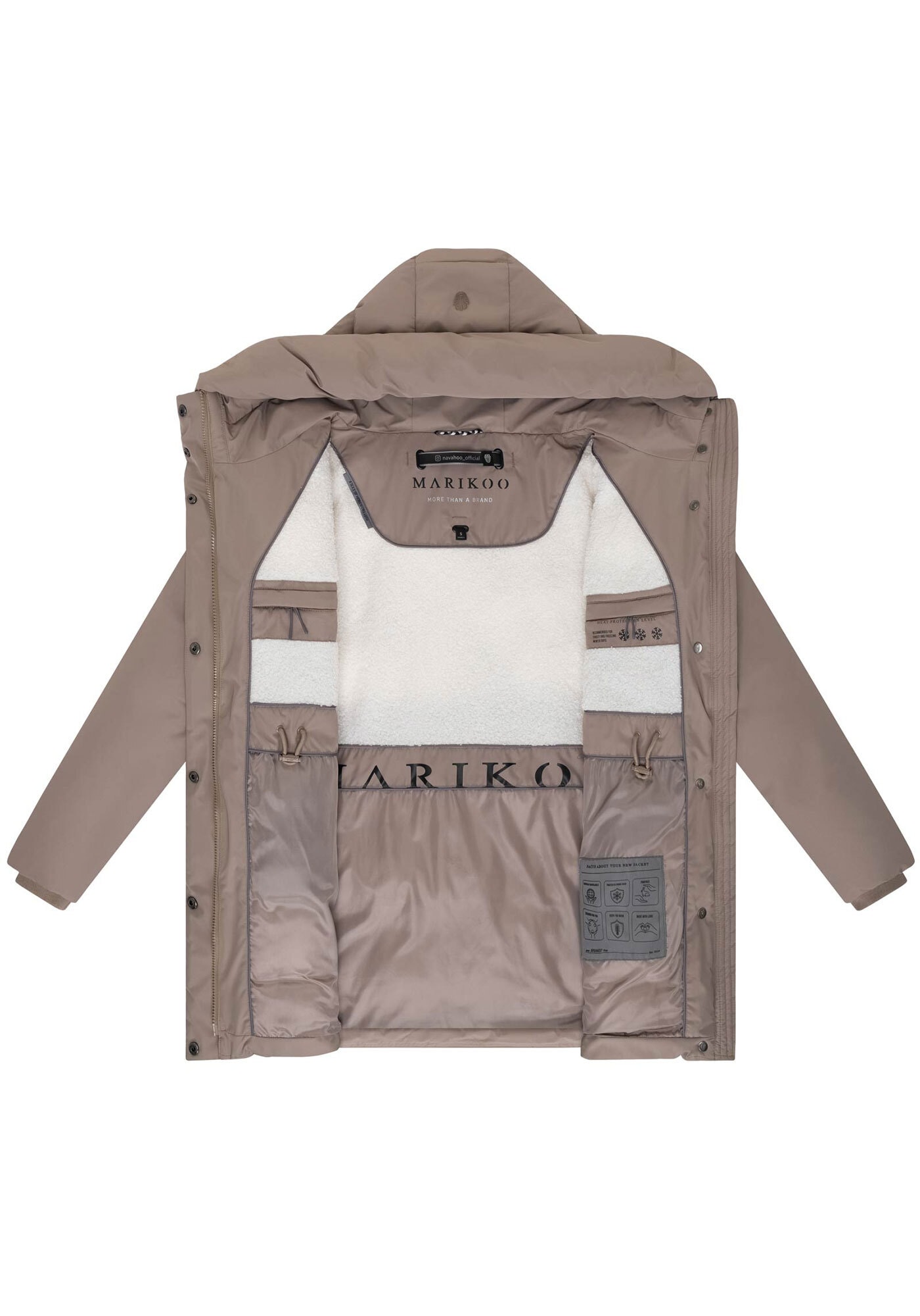 Marikoo Winterjacke »Delilah«, mit warmem Teddyfleece im inneren