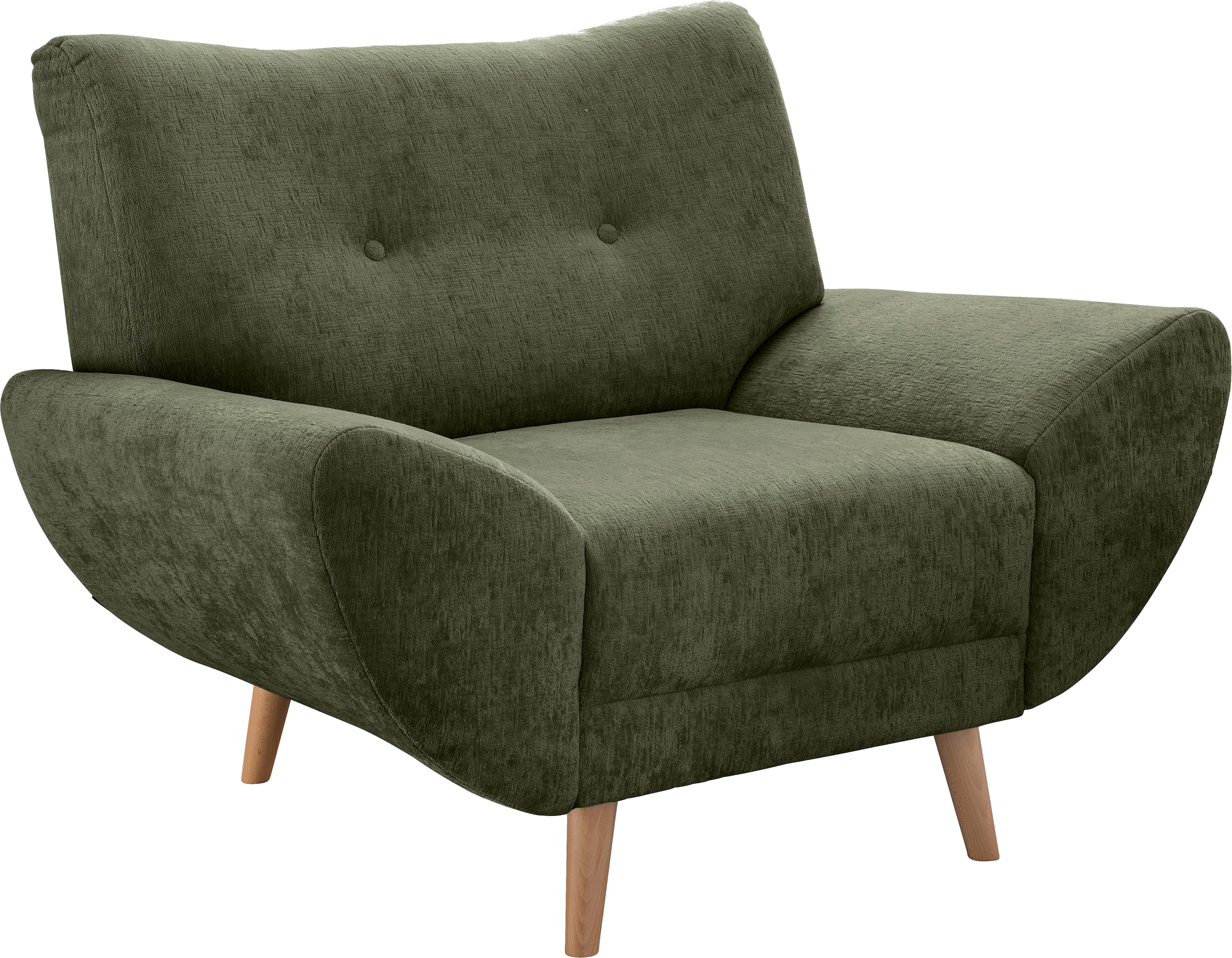 Home affaire Sessel "Basta komfortable Wellenunterfederung, Breite 111cm"