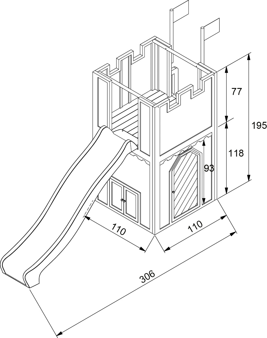 AXI Spielturm »Arthur«, BxTxH: 319x110x195 cm