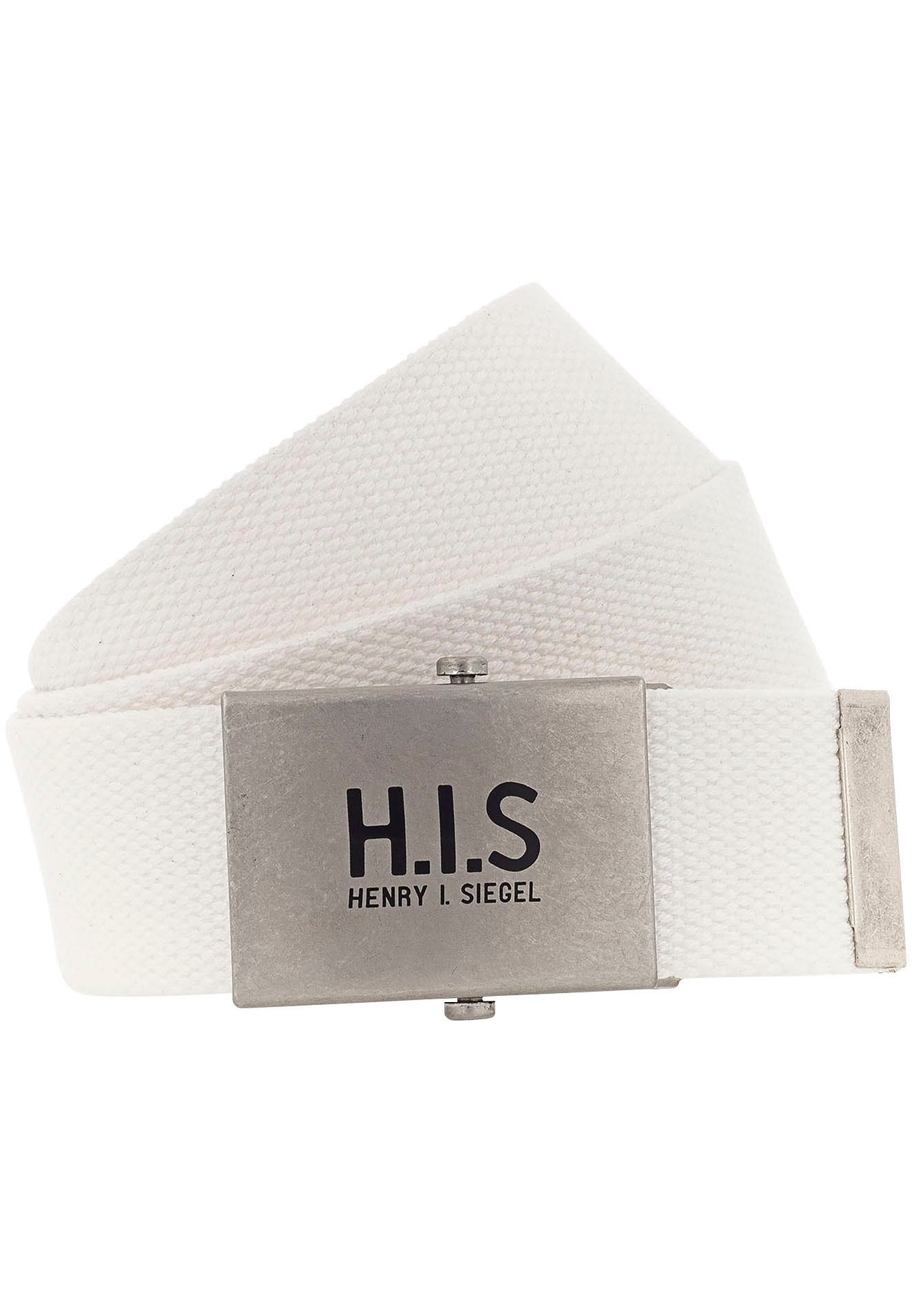 H.I.S Stoffgürtel, Bandgürtel mit H.I.S Logo auf der Koppelschließe kaufen  | BAUR