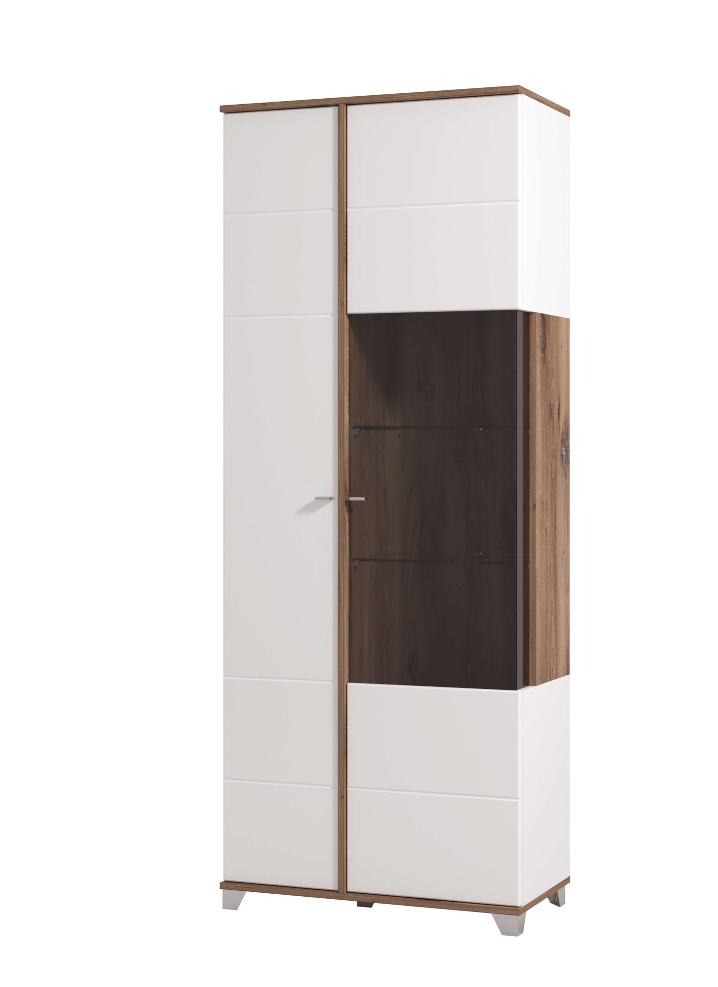 INOSIGN Vitrine »Burgundy Vitrinenschrank, Standvitrine, Showcase«, Hochglanzfronten, Glastür, Komplettes Innenleben