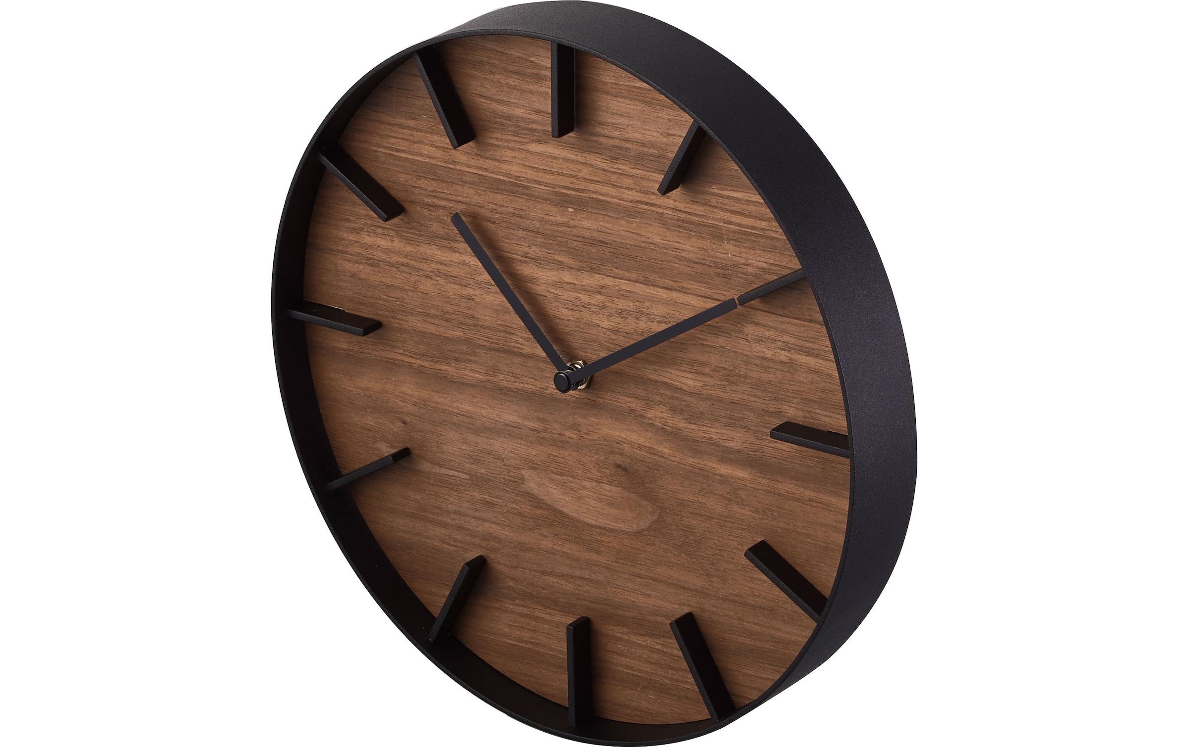 Yamazaki Wanduhr »Wanduhr RIN schwarz« Holzart: Esche (China)