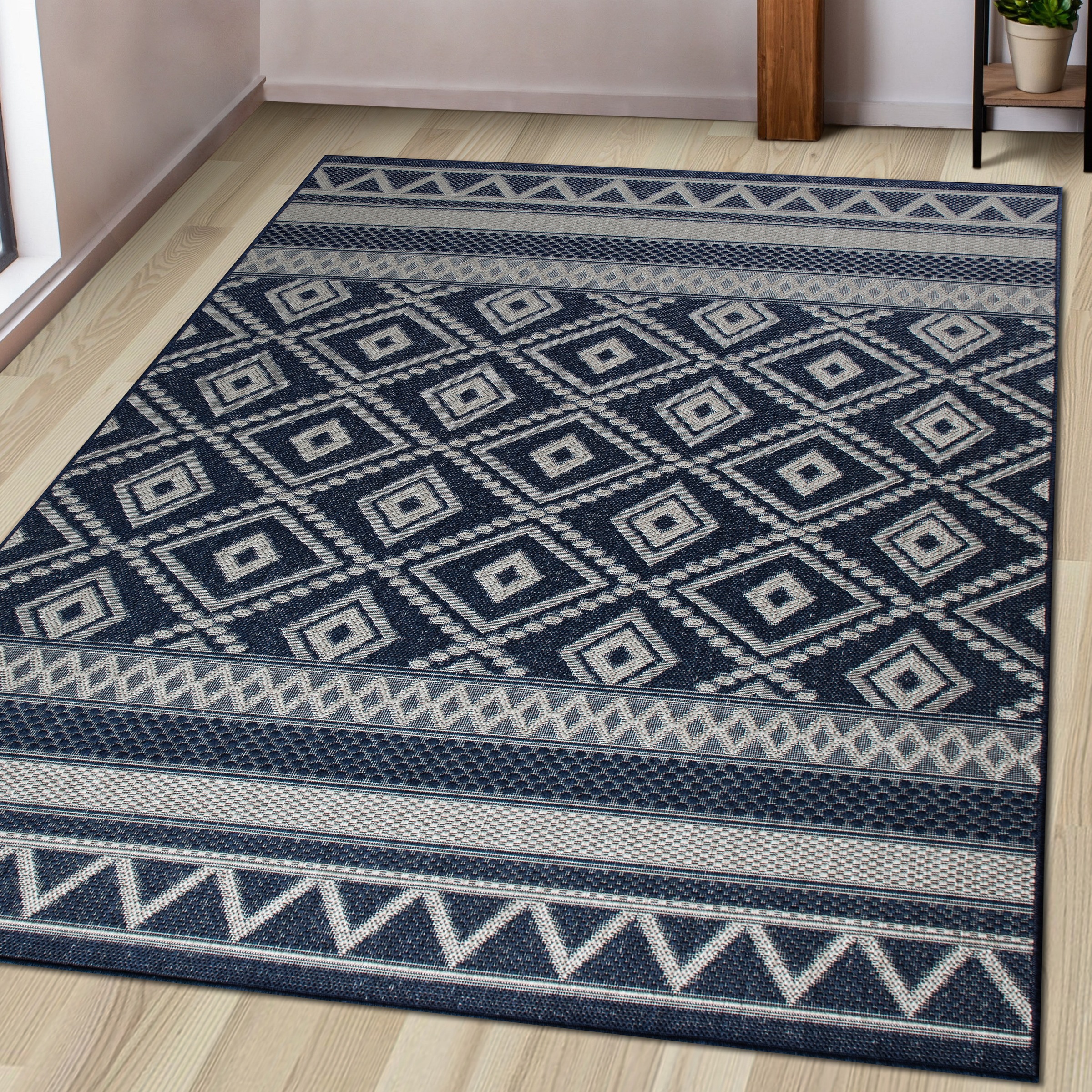 my home Teppich »Toronto auch als Läufer erhältlich«, rechteckig, 3 mm Höhe, In- und Outdoor geeignet, Sisal-Optik, Wetterfest & UV-beständig, Boho